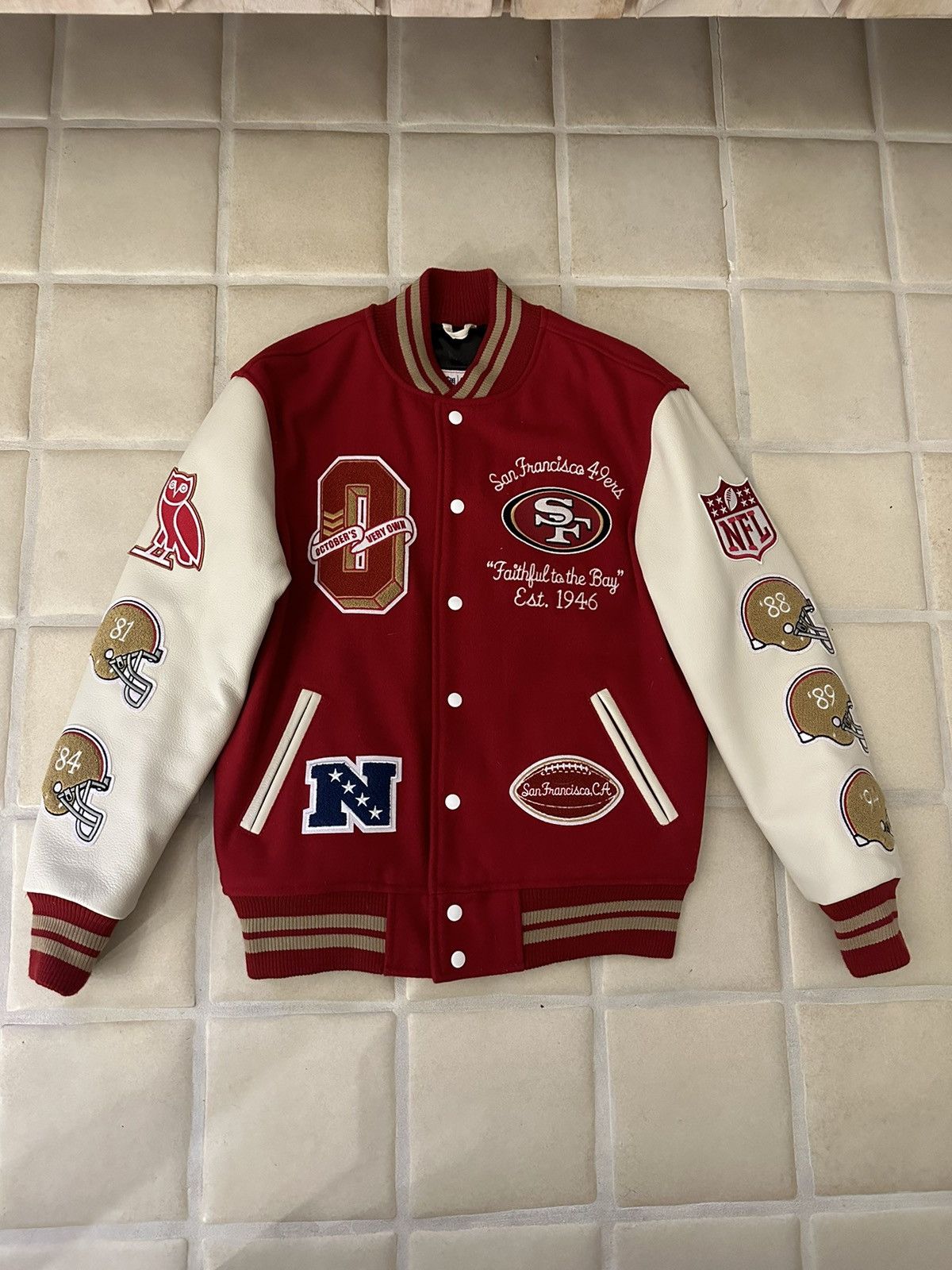 Octobers Very Own Rare NFL San Francisco 49ers OVO Varsity Jacket | Grailed