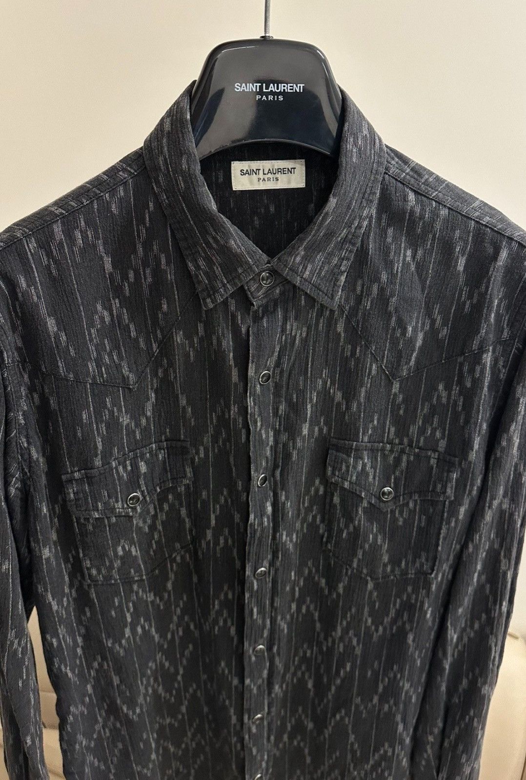 Saint Laurent Paris Saint Laurent SS17 Western Indian Style Striped Shirt Size US L / EU 52-54 / 3 - 3 Thumbnail