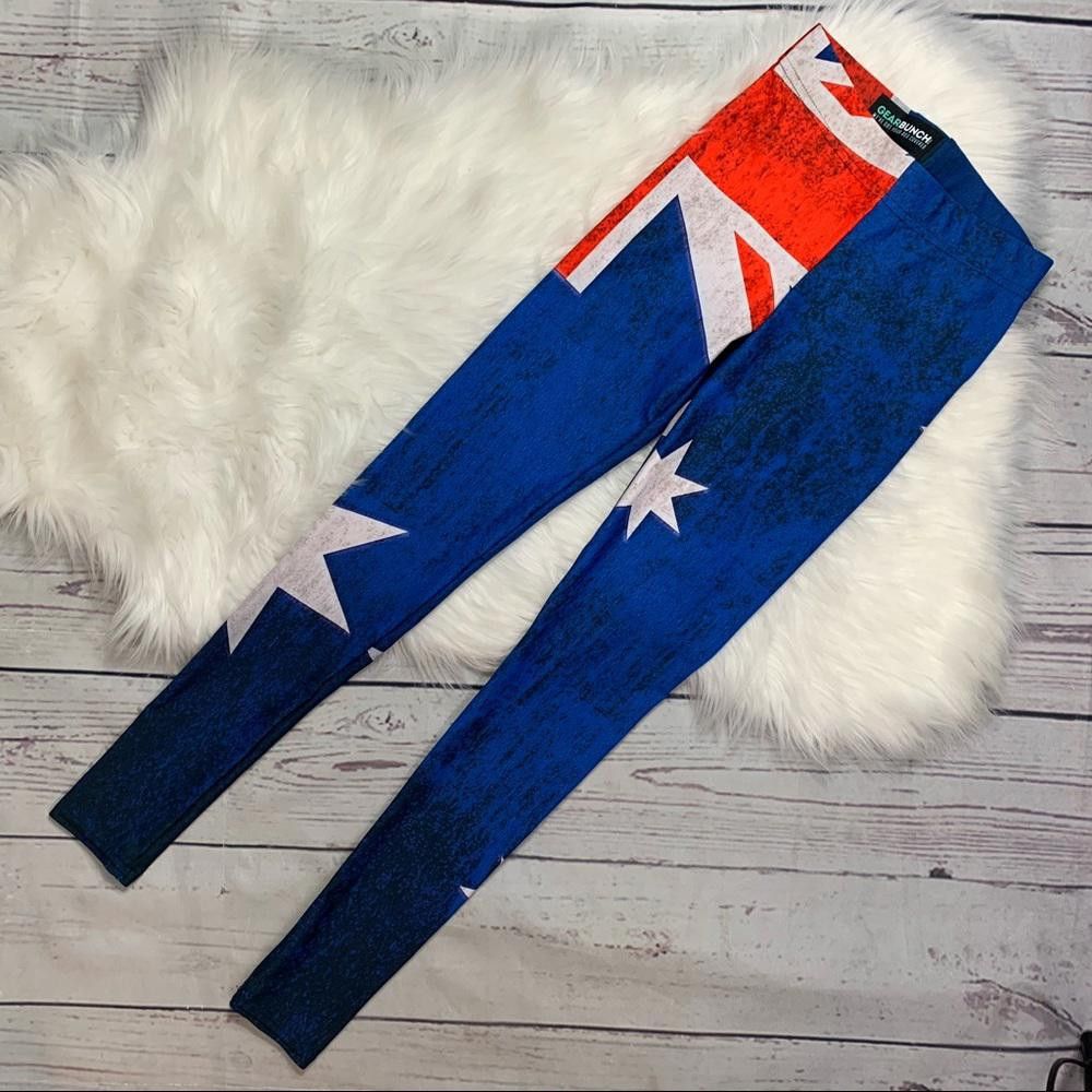 Designer GearBunch Australian Flag Print Leggings size XS Size 26" / US 2 / IT 38 - 3 Thumbnail