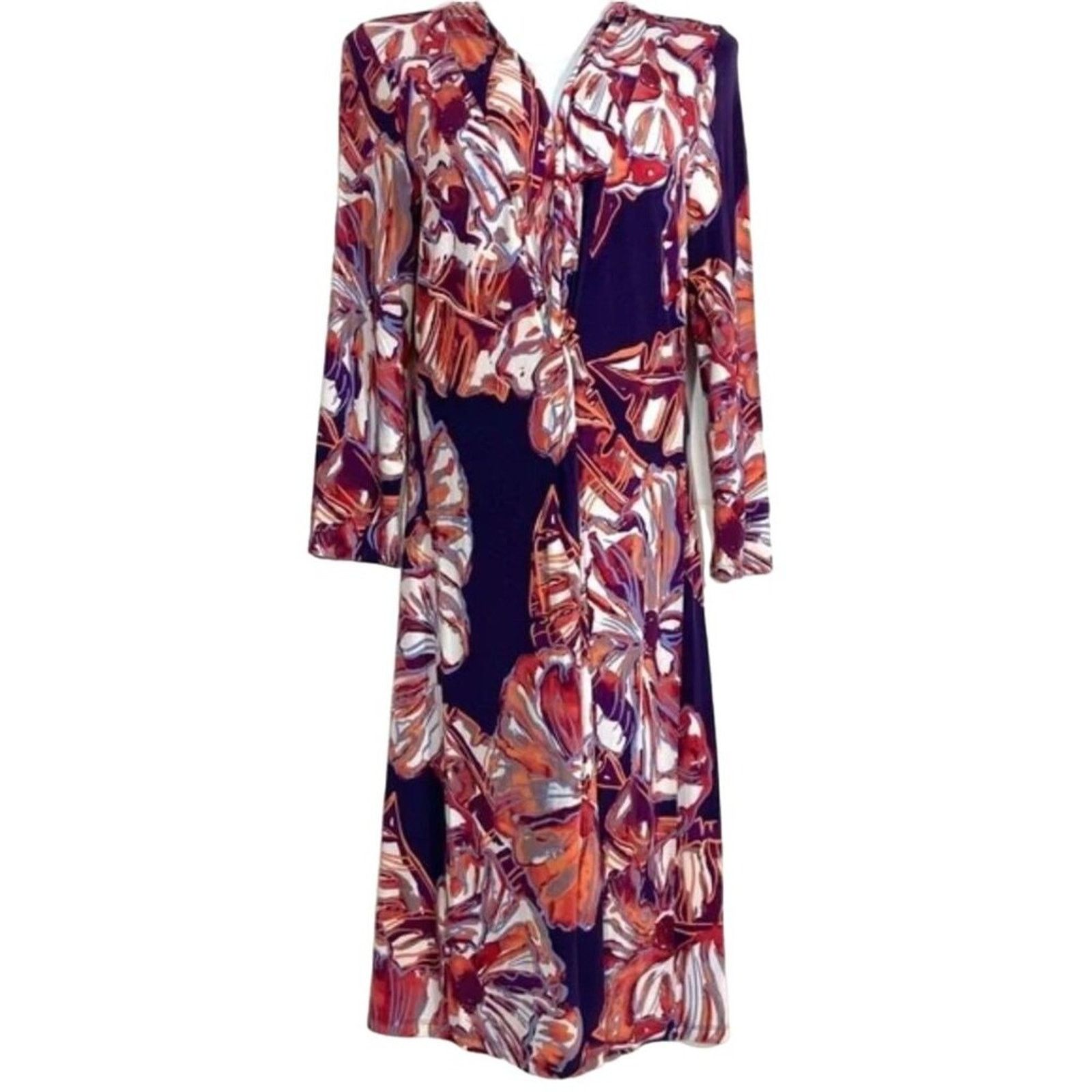 Tommy Bahama Tommy Bahama Dress V Neck Twist Front Brush Stroke Passion Size M / US 6-8 / IT 42-44 - 1 Thumbnail