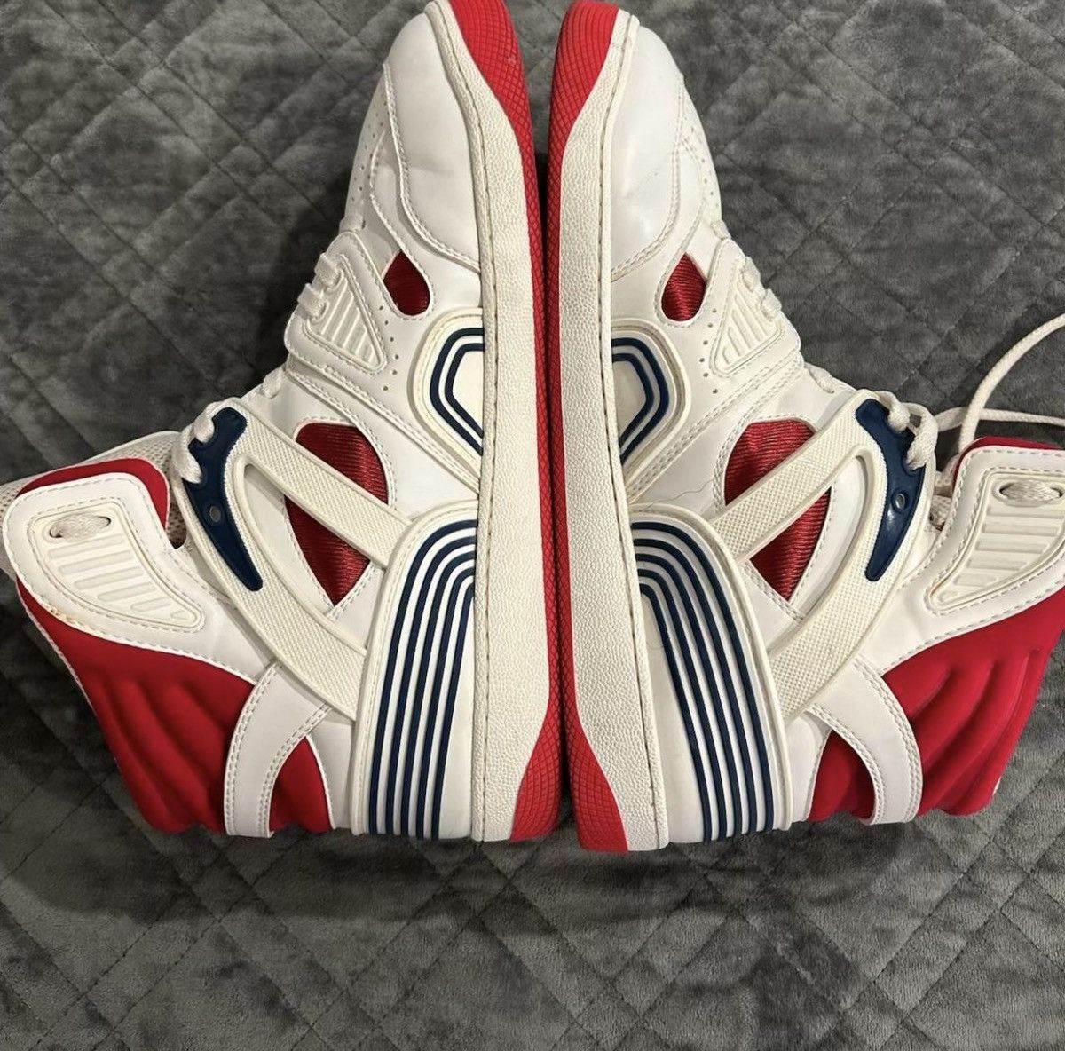 Gucci Gucci Basket High Top White Demetra Sneakers Size US 9 / EU 42 - 7 Thumbnail