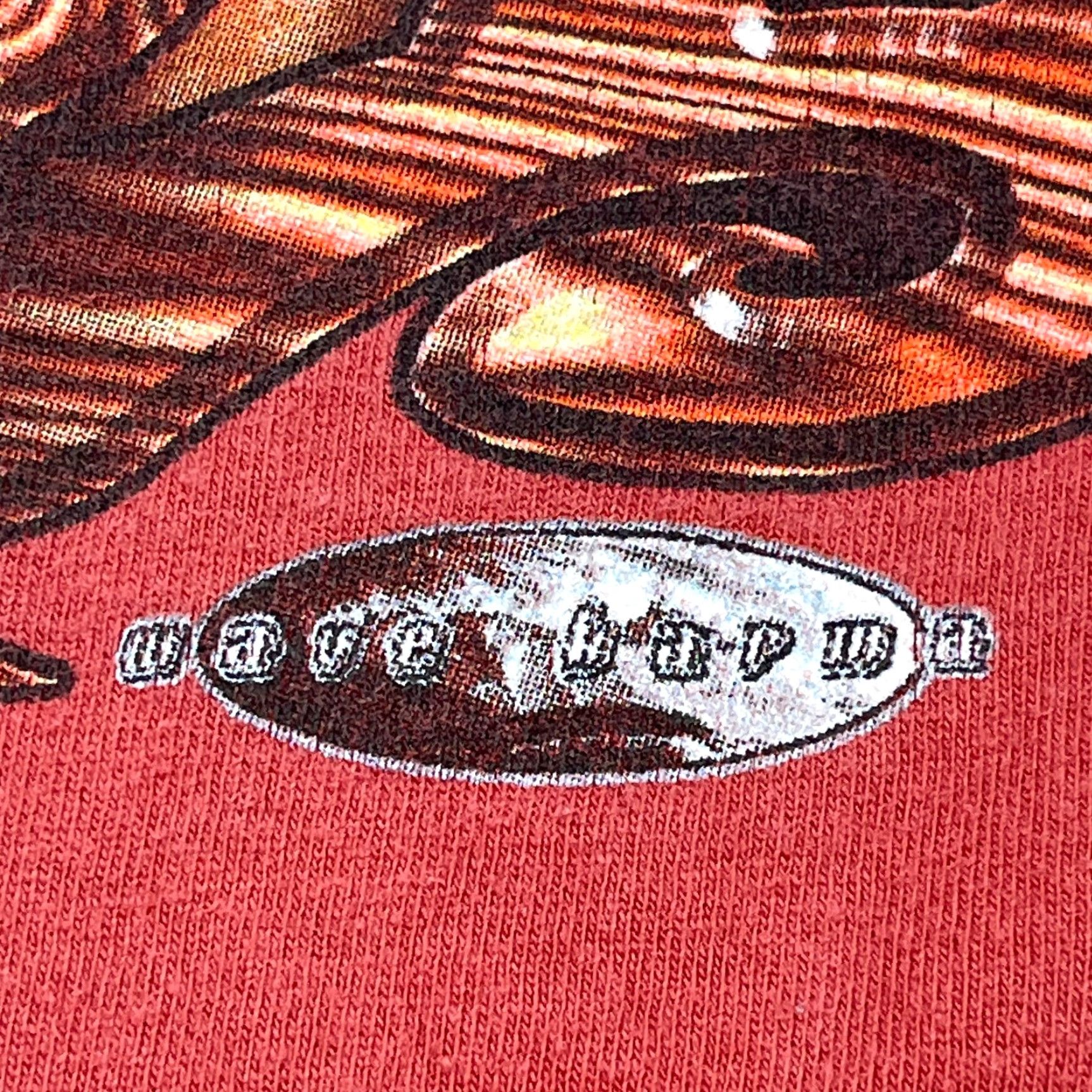 Fruit Of The Loom VINTAGE Fruit of the Loom Men’s Large Red Graphic Print T-Shirt 90s Surf Wave Retro Rock Size US L / EU 52-54 / 3 - 3 Thumbnail