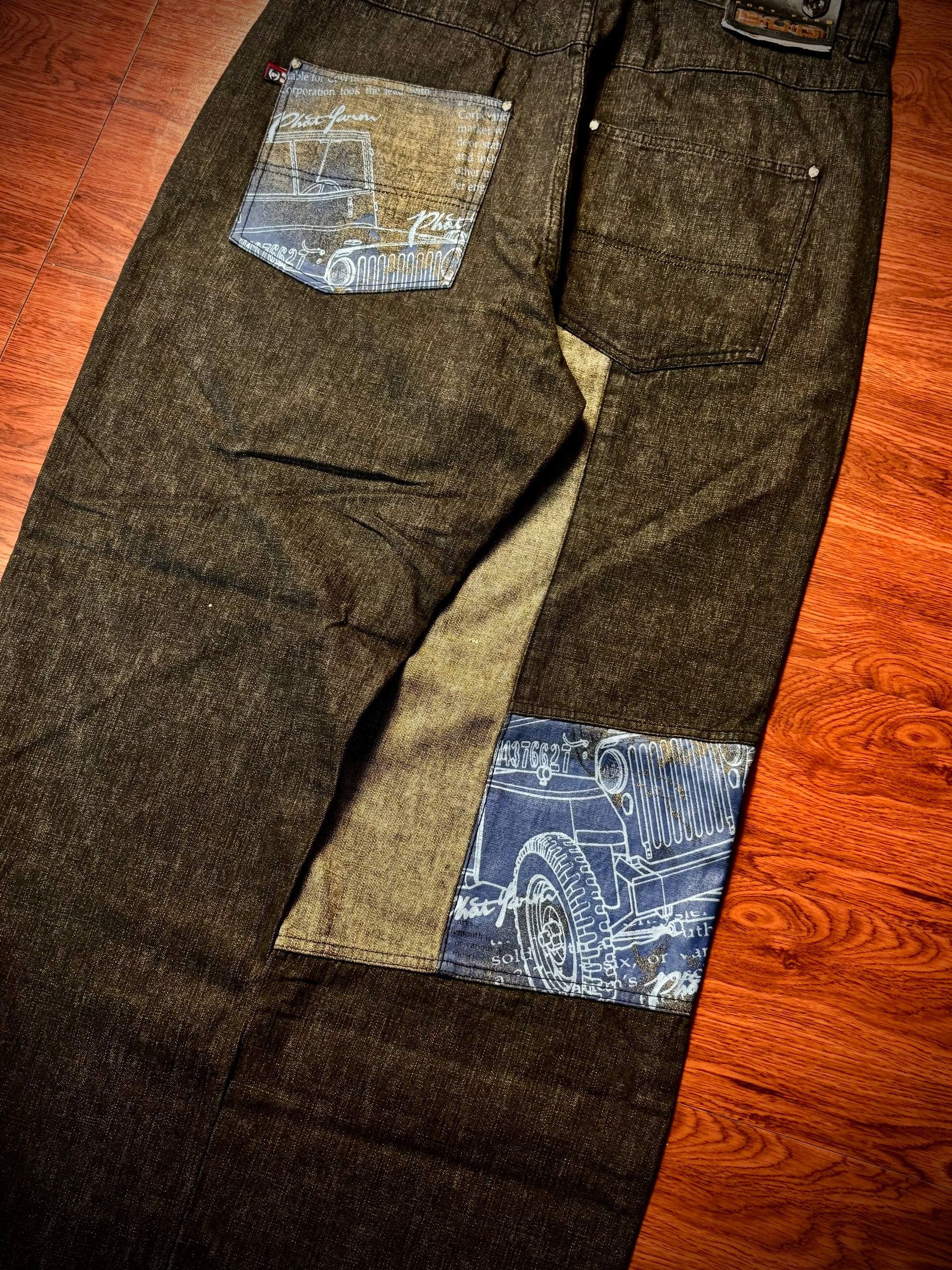 Phat Farm Vintage 00s Phat Farm Jeep S.U.G All over Prints Denim Pants Size US 36 / EU 52 - 4 Thumbnail