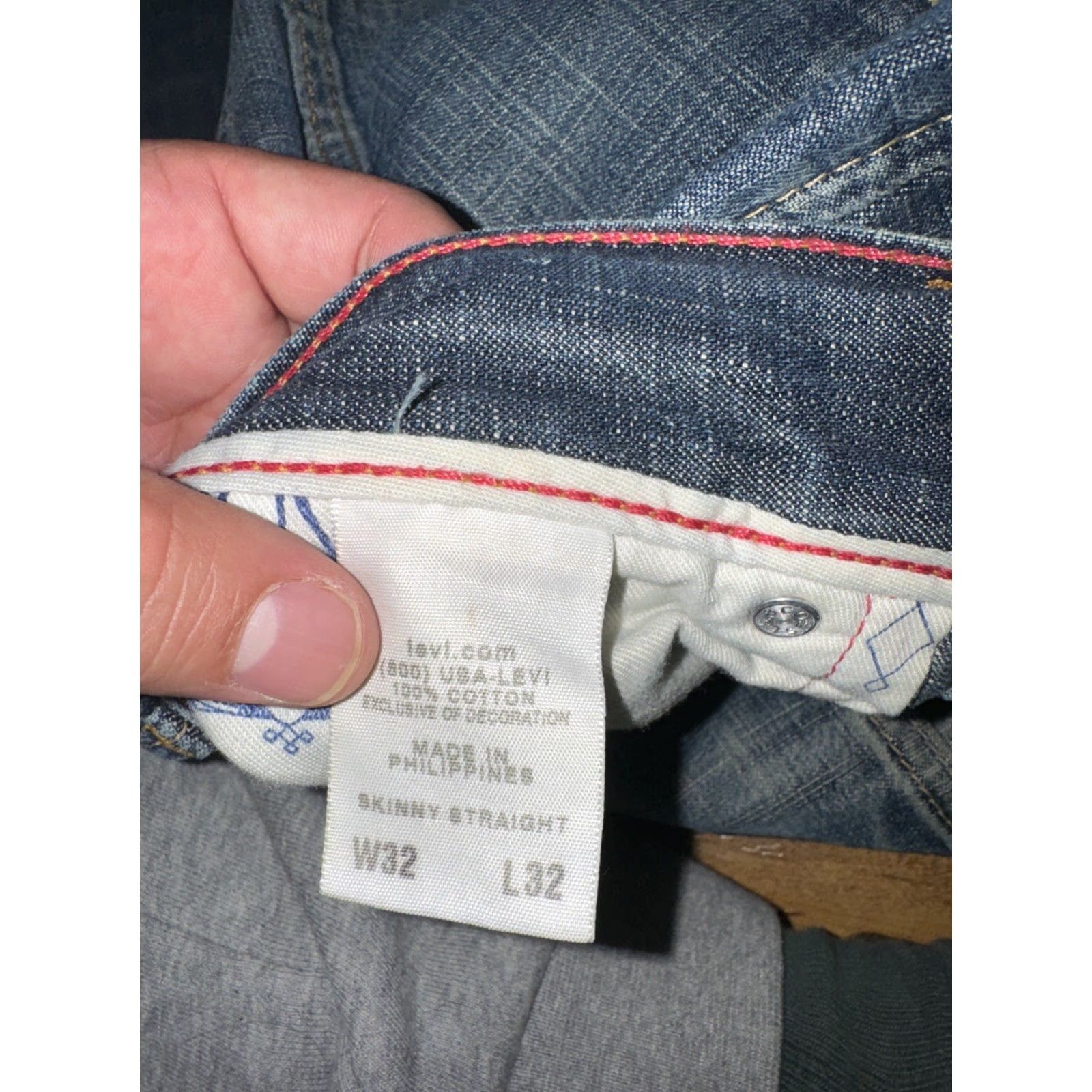 Levi's VINTAGE Levi’s Red Collection Jeans 34x32 Men Denim Red Straight 90s Y2K Size US 34 / EU 50 - 6 Thumbnail