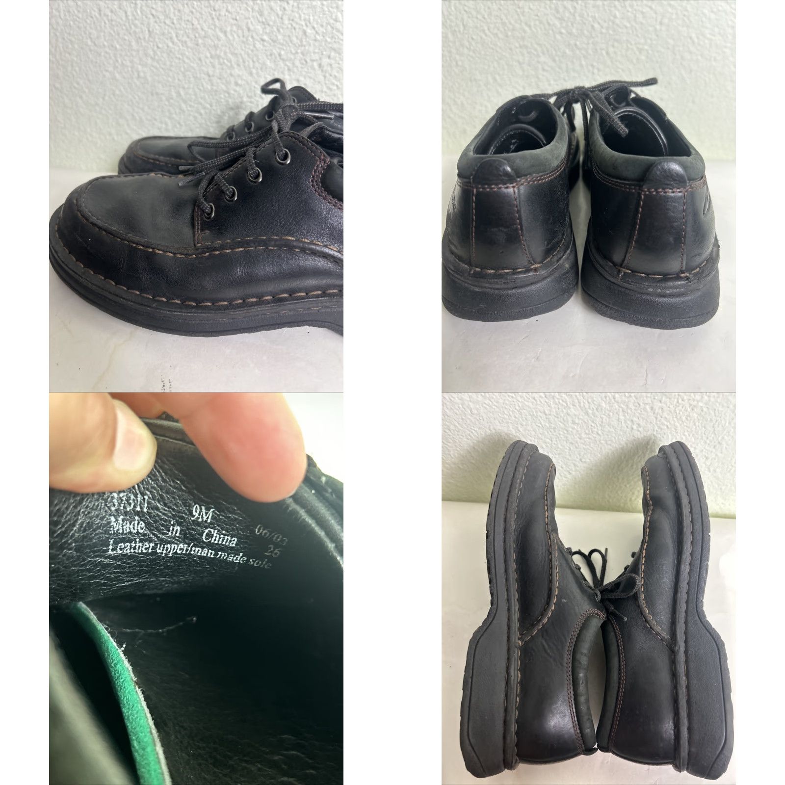 Clarks Clarks Keeler Walk Casual Shoes Men 9 M Black Brown Leather Upper Suede Insole Adjustable Comfort Shoes Mens Size US 9 / EU 42 - 9 Thumbnail