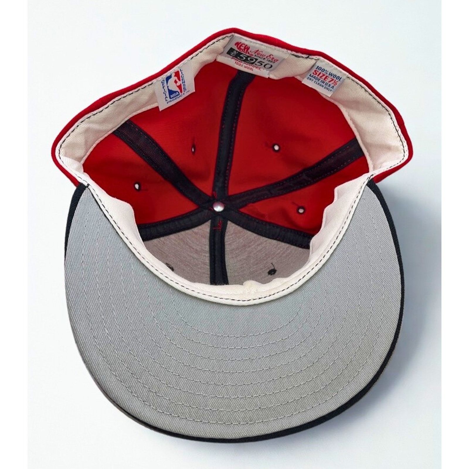 New Era Chicago Bulls NBA New Era 59FIFTY Fitted Hat 7 1/2 Wool USA Size ONE SIZE - 8 Thumbnail
