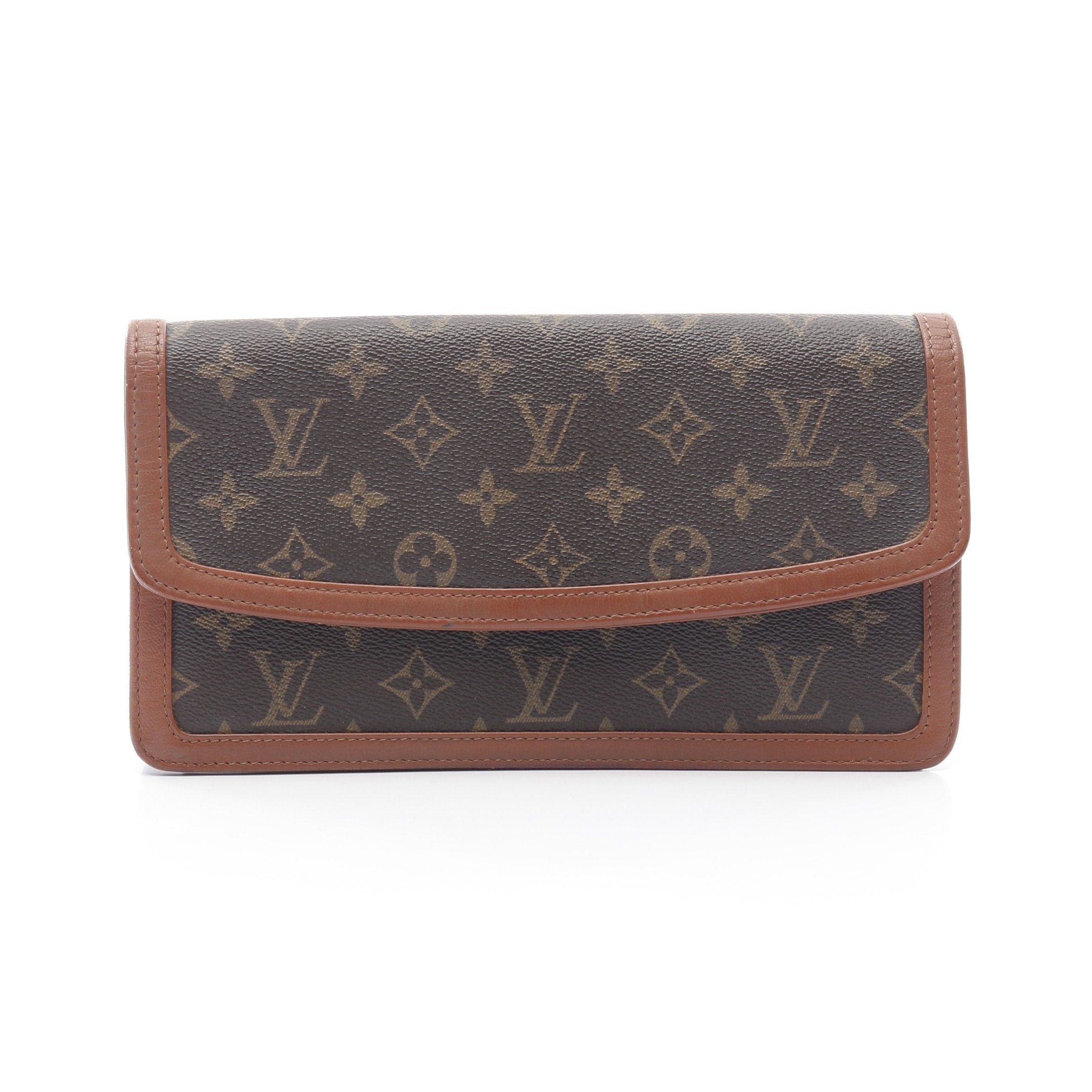 Louis Vuitton Louis Vuitton Pochette Dam Pm Monogram Clutch Bag Second Leather Brown Size ONE SIZE - 1 Thumbnail
