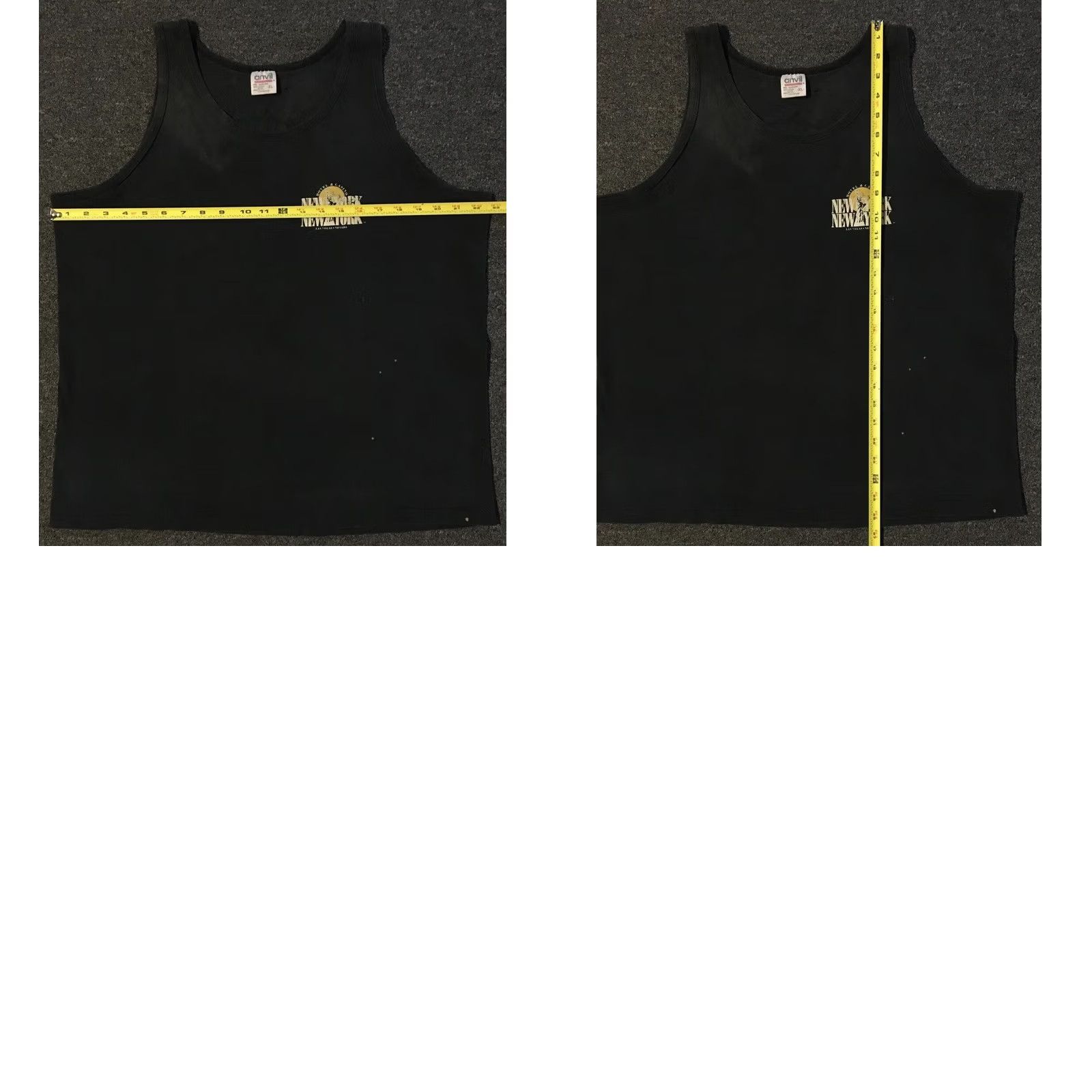 Vintage VINTAGE 90s New York New York Casino Bar Faded Distress Tank Top M Black USA Single Stitch Mens Sleeveless T-Shirt Size M Size US M / EU 48-50 / 2 - 9 Thumbnail