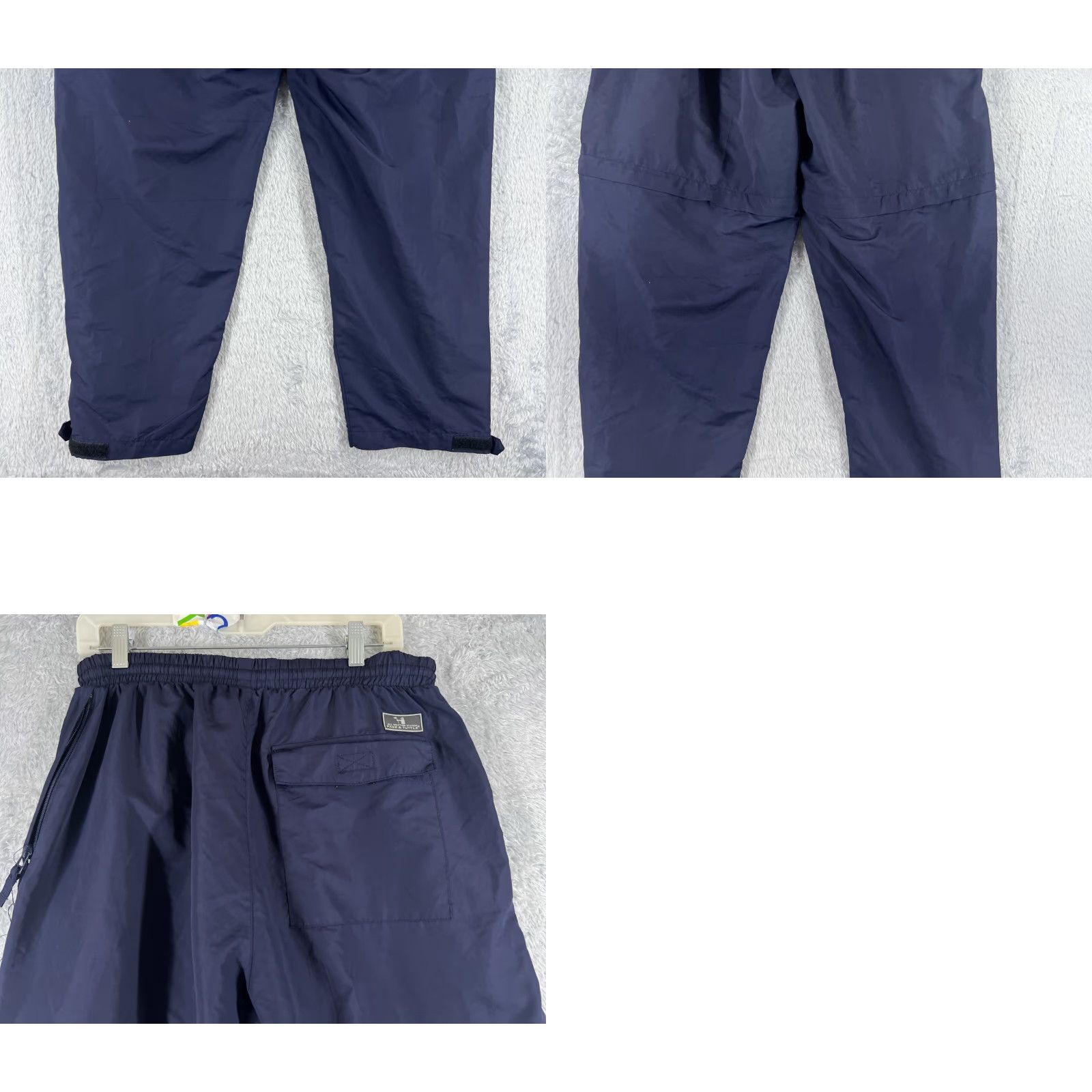 Vintage VINTAGE Page And Tuttle Pants Men's Cargo 5-Pocket Design, Convertible, 34x30, Blue, Polyester Cotton Blend, Regular, Zip, Jeans? No. Size US 31 - 9 Thumbnail