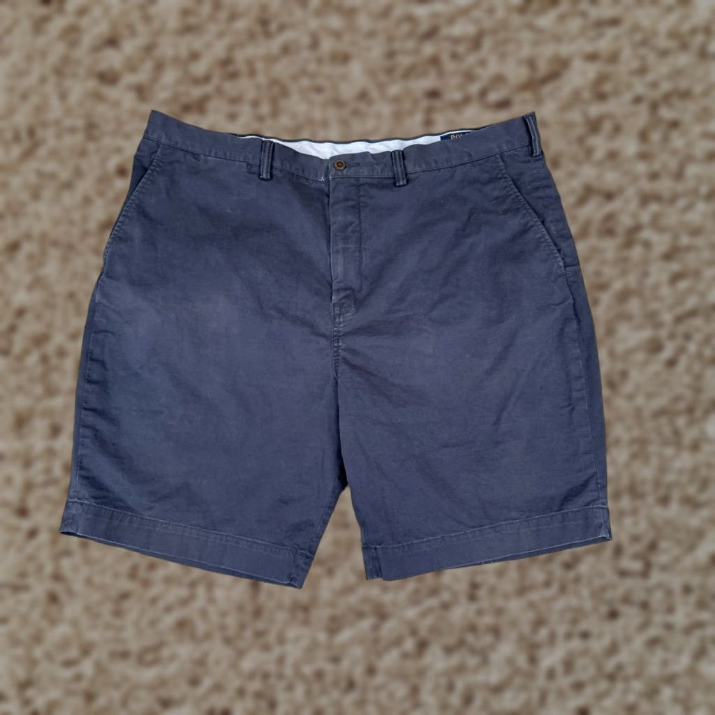 Polo Ralph Lauren Polo Ralph Lauren Chino Shorts Men 42 Blue Classic Fit Stretch Cotton Blend 9" Inseam USA Size US XL / EU 56 / 4 - 1 Thumbnail