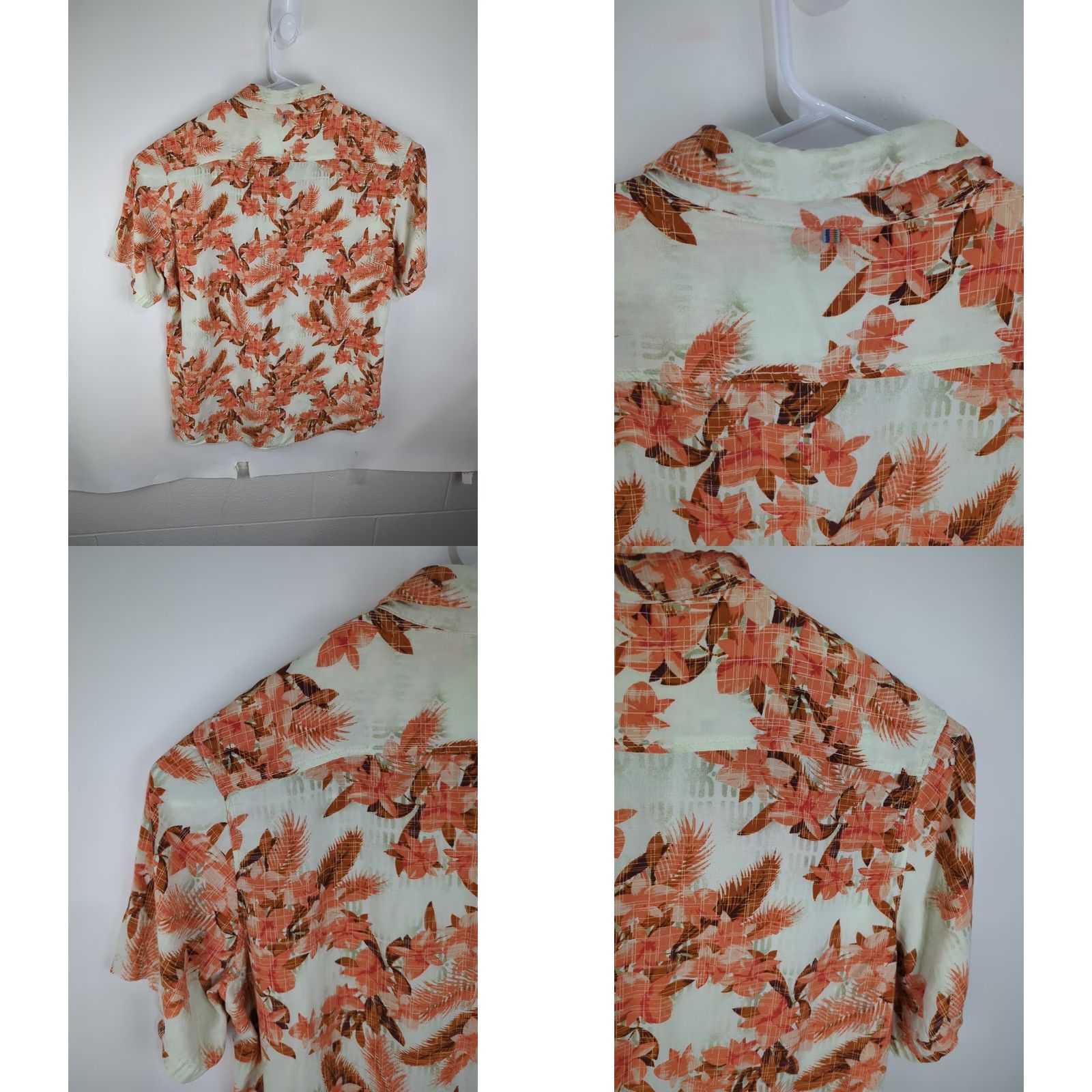 Vintage Margaritaville Hawaiian Shirt Men Orange Rayon Short Sleeve Button-Down XXL Casual Travel Relaxed Fit Size US XXL / EU 58 / 5 - 9 Thumbnail