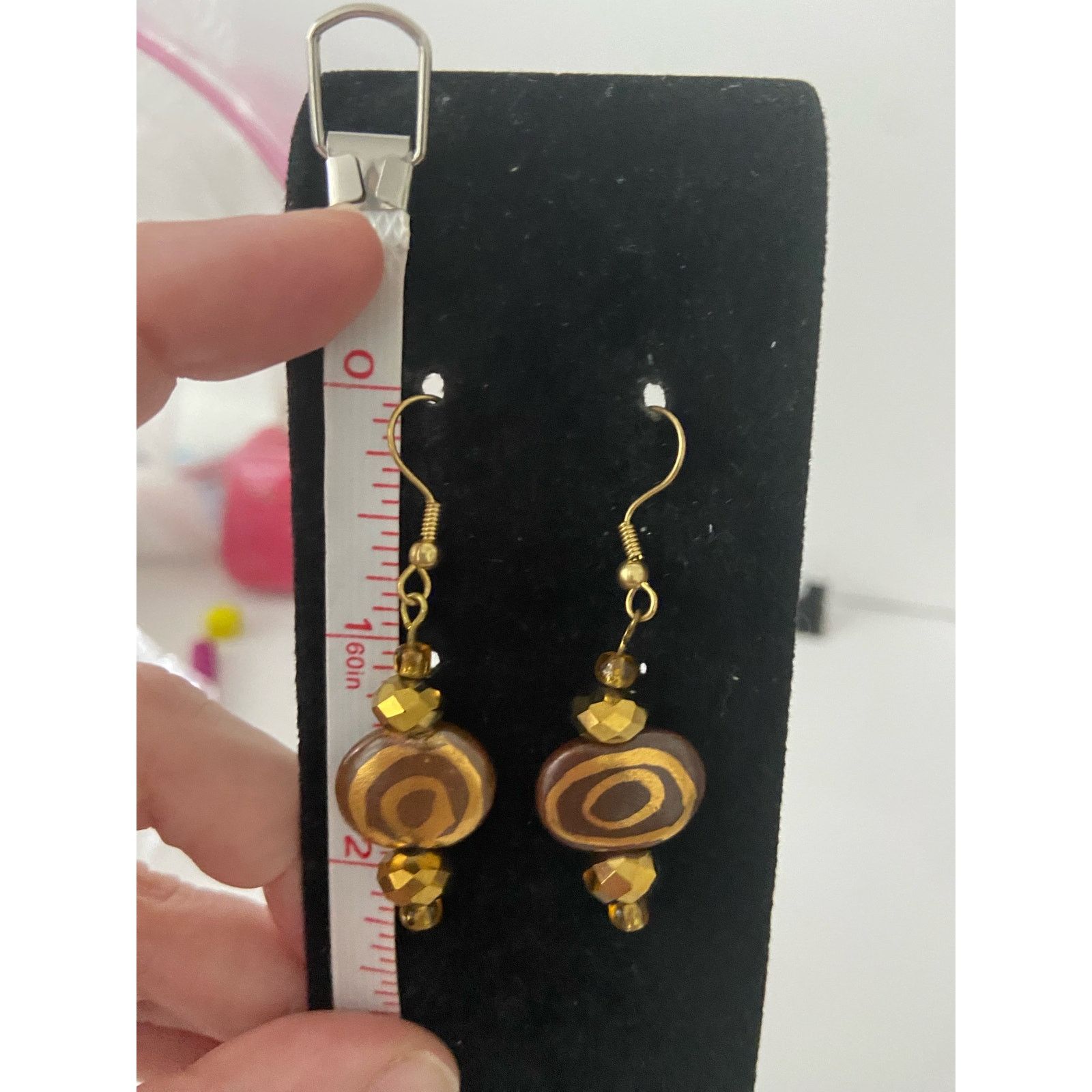 Handmade swirl bead earrings Size ONE SIZE - 3 Thumbnail