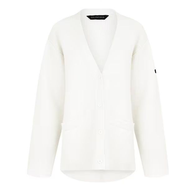 Balenciaga o1g2r1mq0924 Oversized Long Sleeve Cardigan in Cream Size XS / US 0-2 / IT 36-38 - 1 Thumbnail
