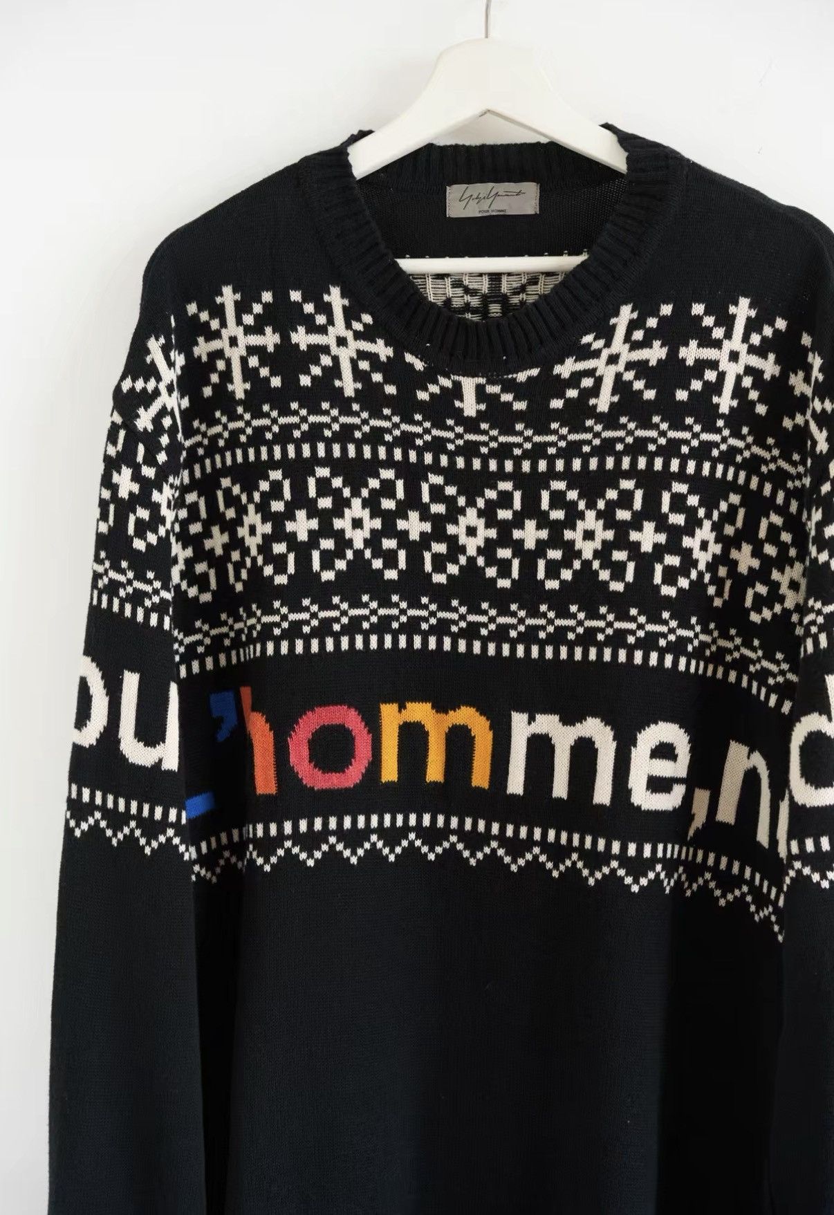 Yohji Yamamoto Yohji Yamamoto 16AW Fair Isle Jacquard Knit Sweater J4 Size US M / EU 48-50 / 2 - 4 Thumbnail