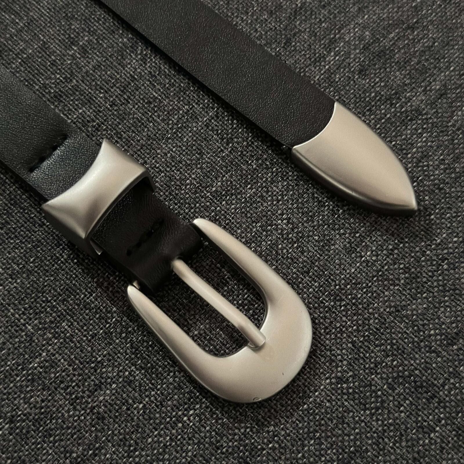 Other Slim Needle-Buckle Black Belt | Minimal Street Essential Size ONE SIZE - 4 Thumbnail