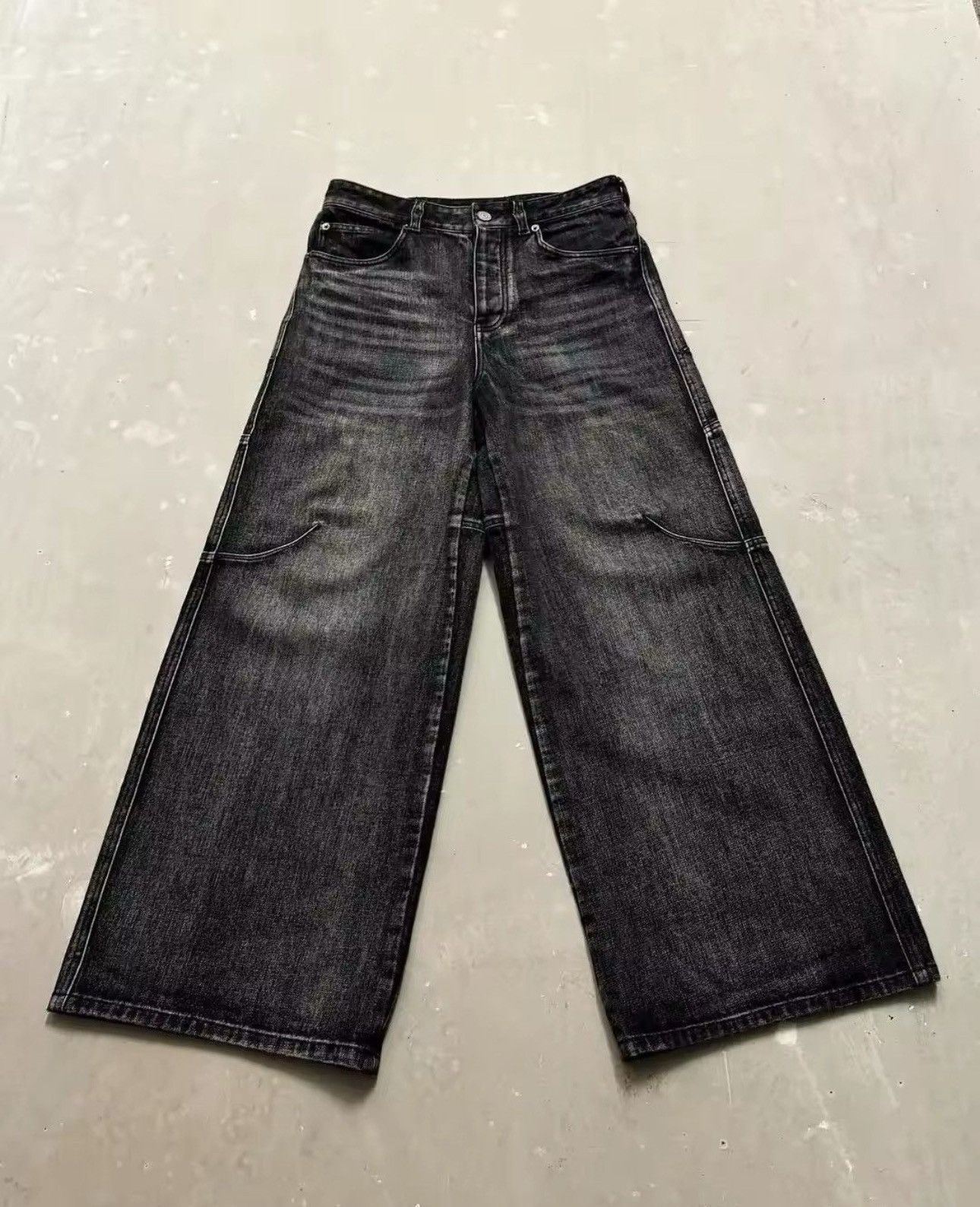 Japanese Brand × Jean Washed Y2K Style Baggy Denim Jeans Size US 34 / EU 50 - 2 Thumbnail
