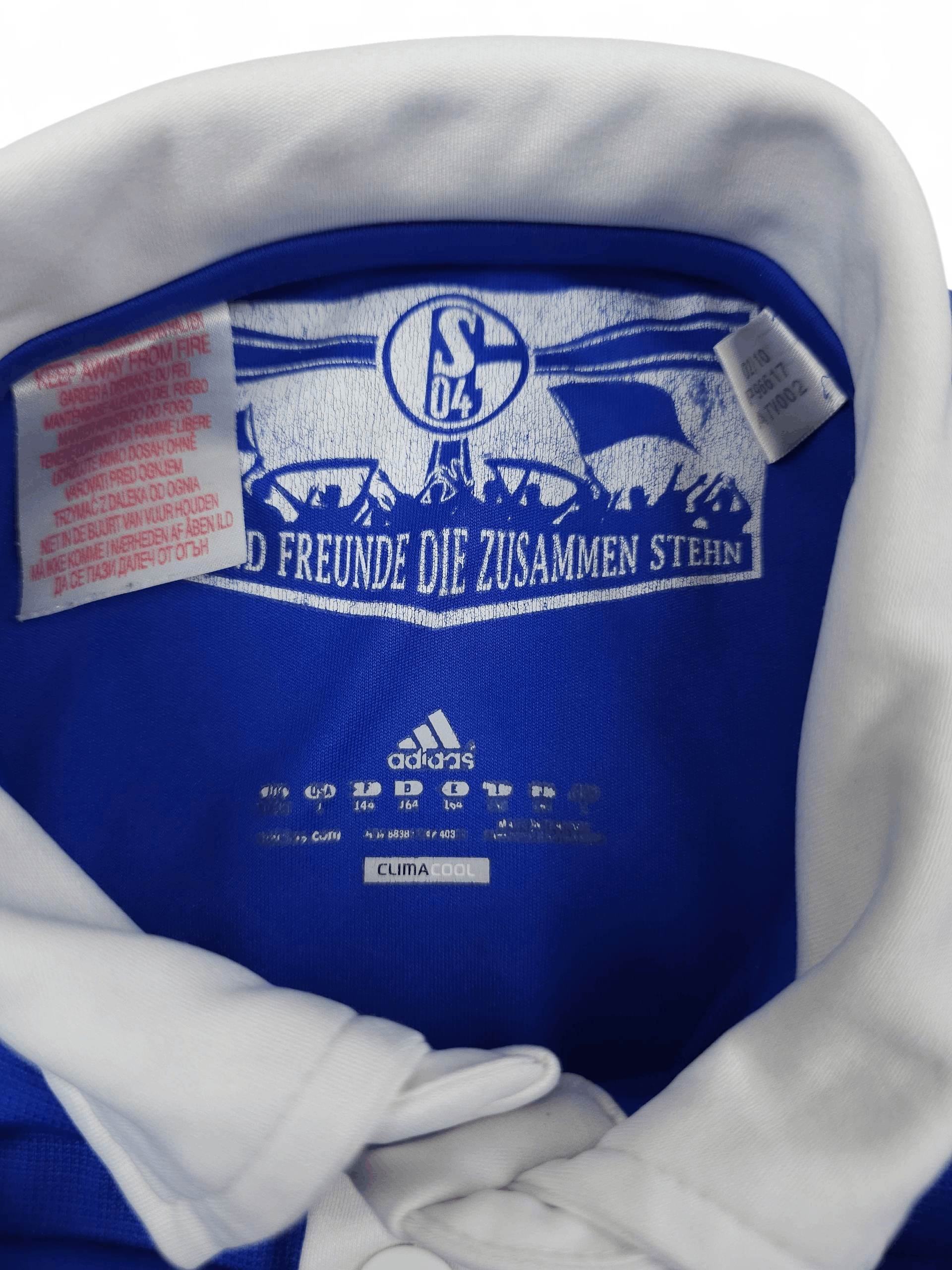 Adidas 💎 Adidas FC Schalke 04 2010-2012 Home Signed Soccer Jersey Size US XS / EU 42 / 0 - 6 Thumbnail