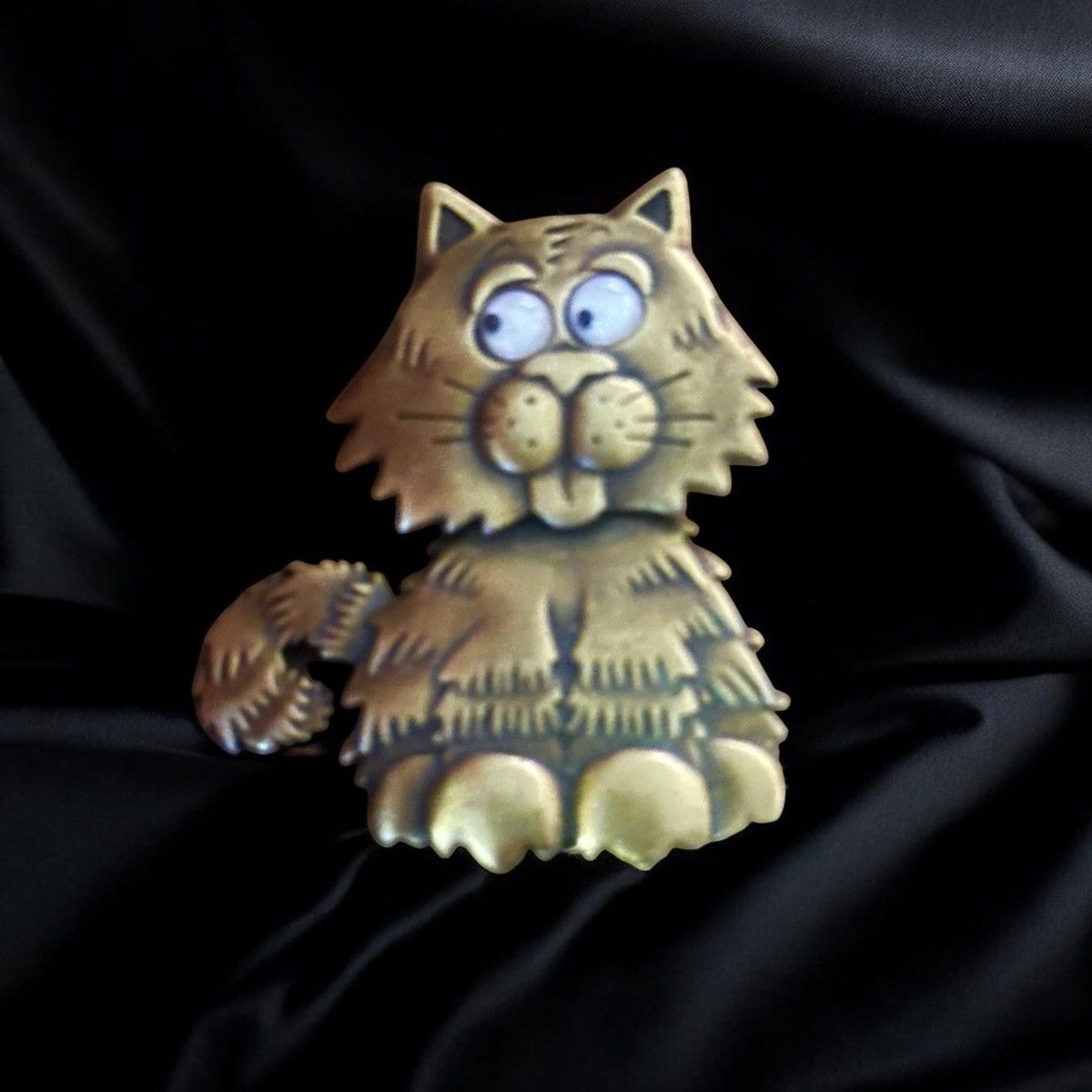 Other × Vintage Vintage Jonette Jewelry articulated googly eyed cat brooch Size ONE SIZE - 1 Thumbnail