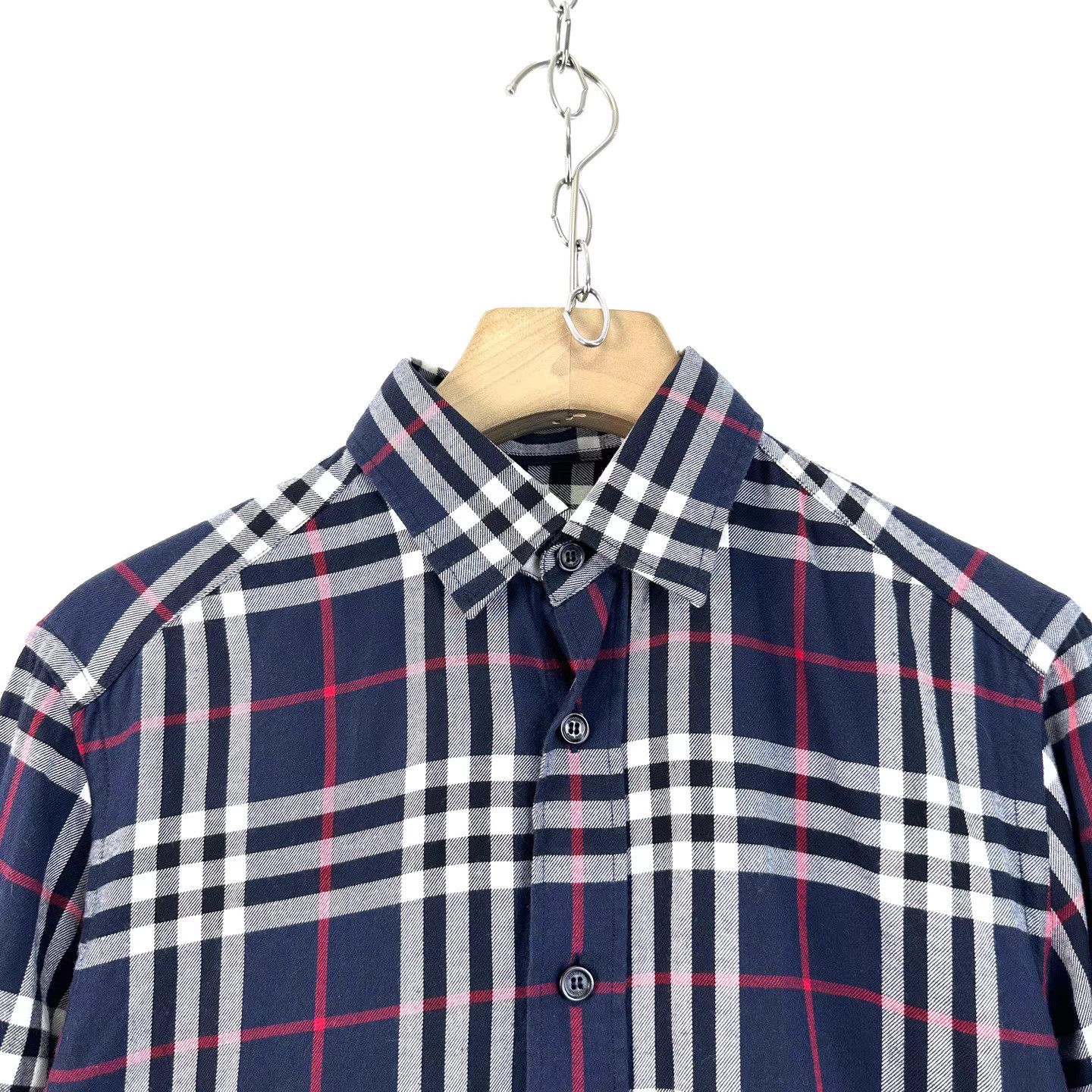 Burberry Burberry Blue Classic Check Long Sleeve Shirt K12 Size US XS / EU 42 / 0 - 3 Thumbnail