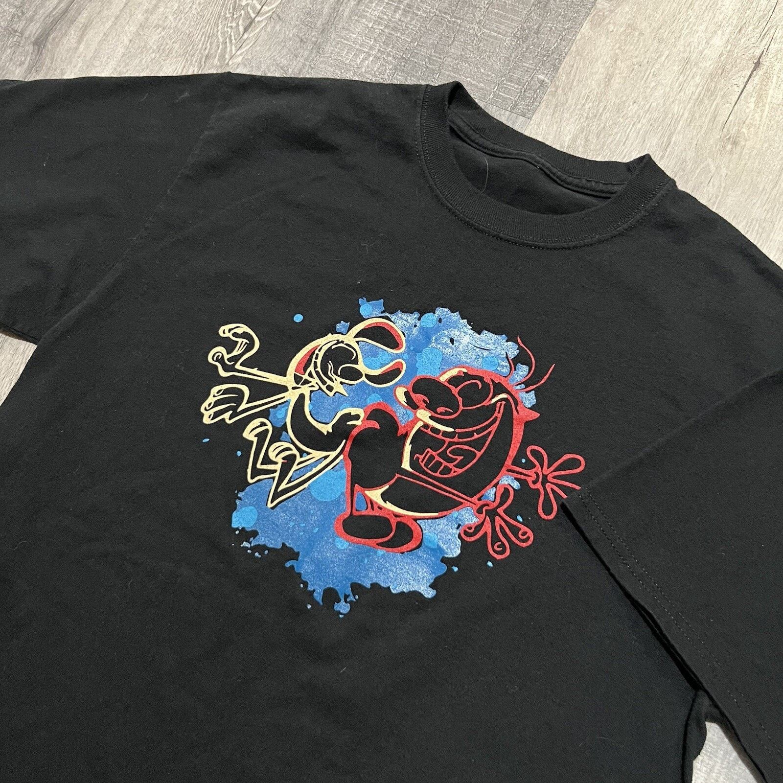 Other The Ren & Stimpy Show T Shirt Black Nickelodeon Cartoon TV Size US M / EU 48-50 / 2 - 2 Thumbnail