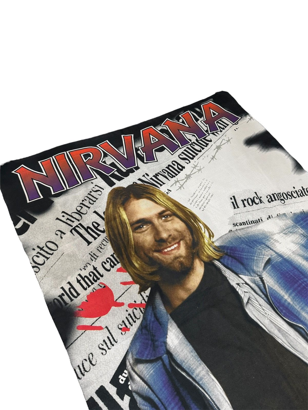Nirvana × Vintage Vintage Nirvana Kurt Cobain Wall Banner Tapestry Poster 90's Size ONE SIZE - 2 Thumbnail