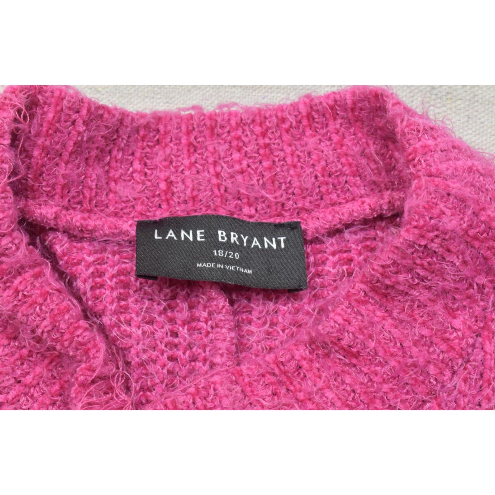 Vintage Lane Bryant Sweater Women 18/20 Pink Long Sleeve Mock Neck Ribbed Eyelash Knit Pullover Women Size 18 Plus Knits Winter Fall Spring Casual Refined Size XXL / US 16-18 / IT 52-54 - 4 Thumbnail