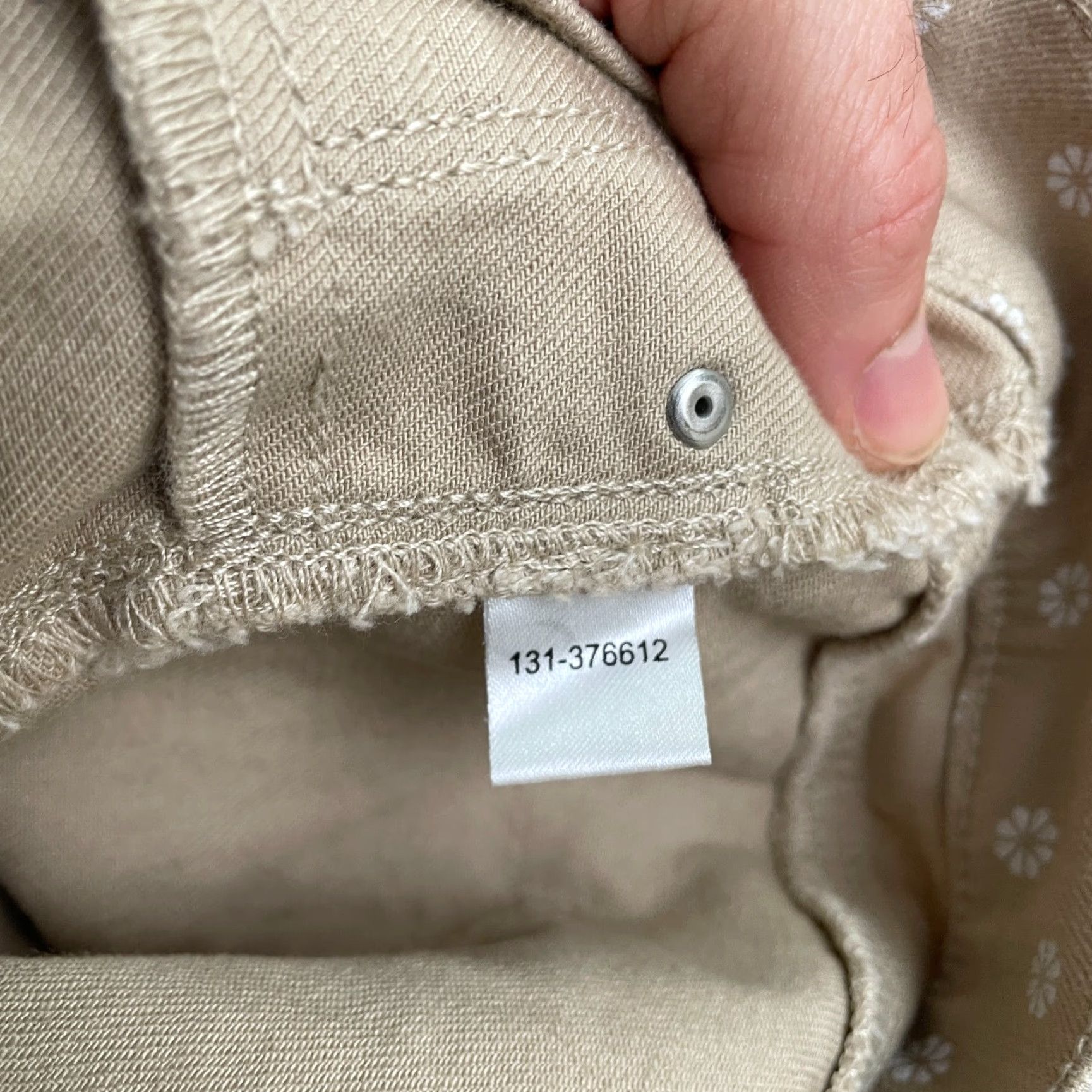 Ann Taylor Ann Taylor Jeans Womens 16 Beige Floral Daisy Crop Denim Stretch Modern 29x27 Size 39" - 7 Thumbnail