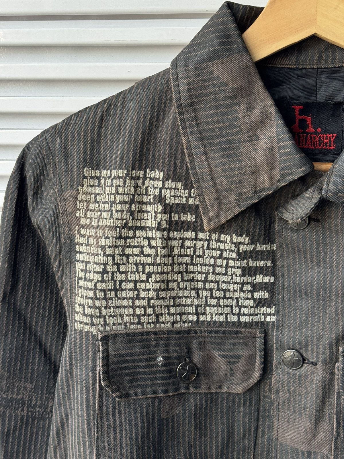 Japanese Brand Hato Anarchy Wax Punk Riot Poem Blazer Jacket Size US M / EU 48-50 / 2 - 5 Thumbnail