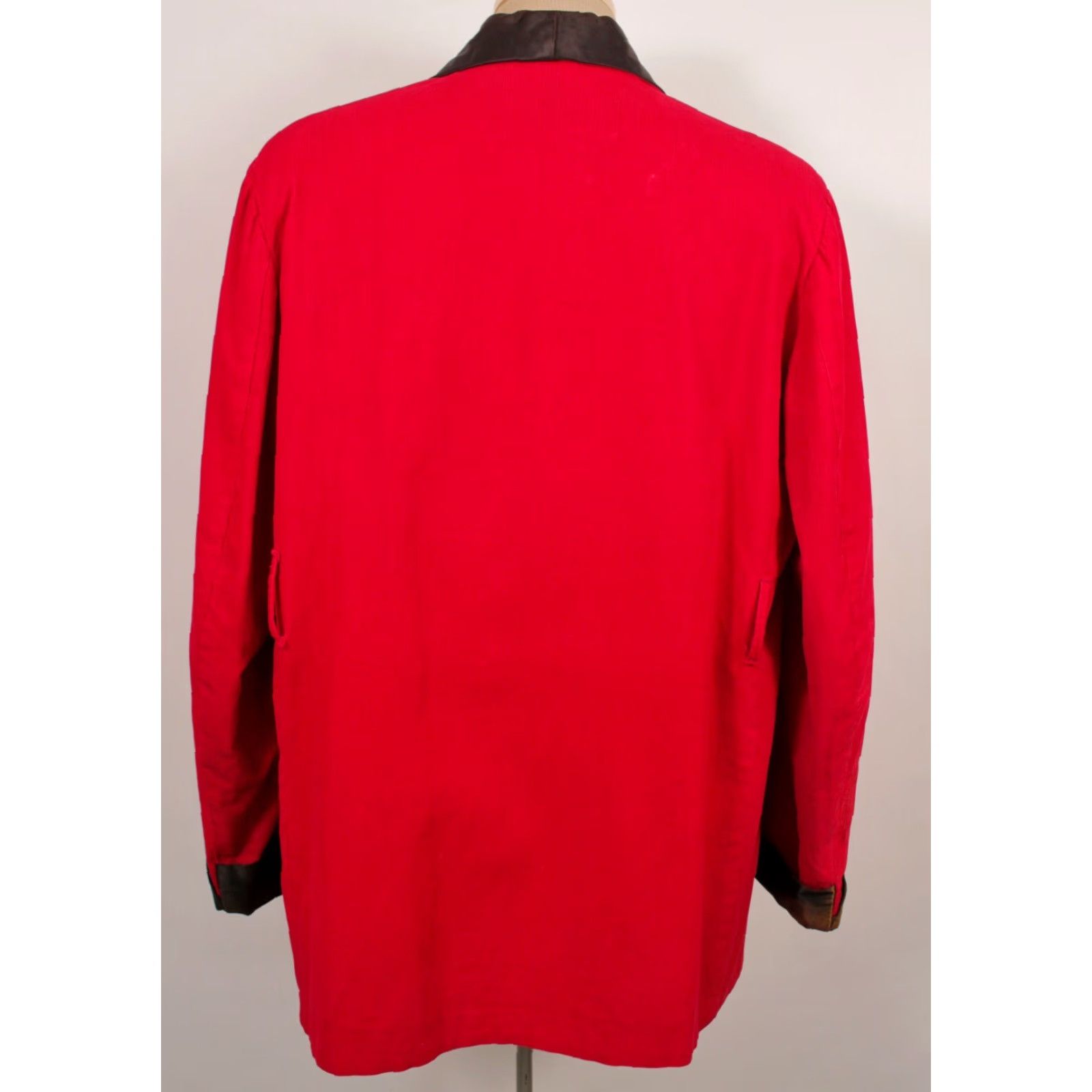 Vintage VTG 50s Smoking Jacket Robe / Jacket VTG Red Corduroy L-XL 1950s Mens Size US M / EU 48-50 / 2 - 2 Thumbnail