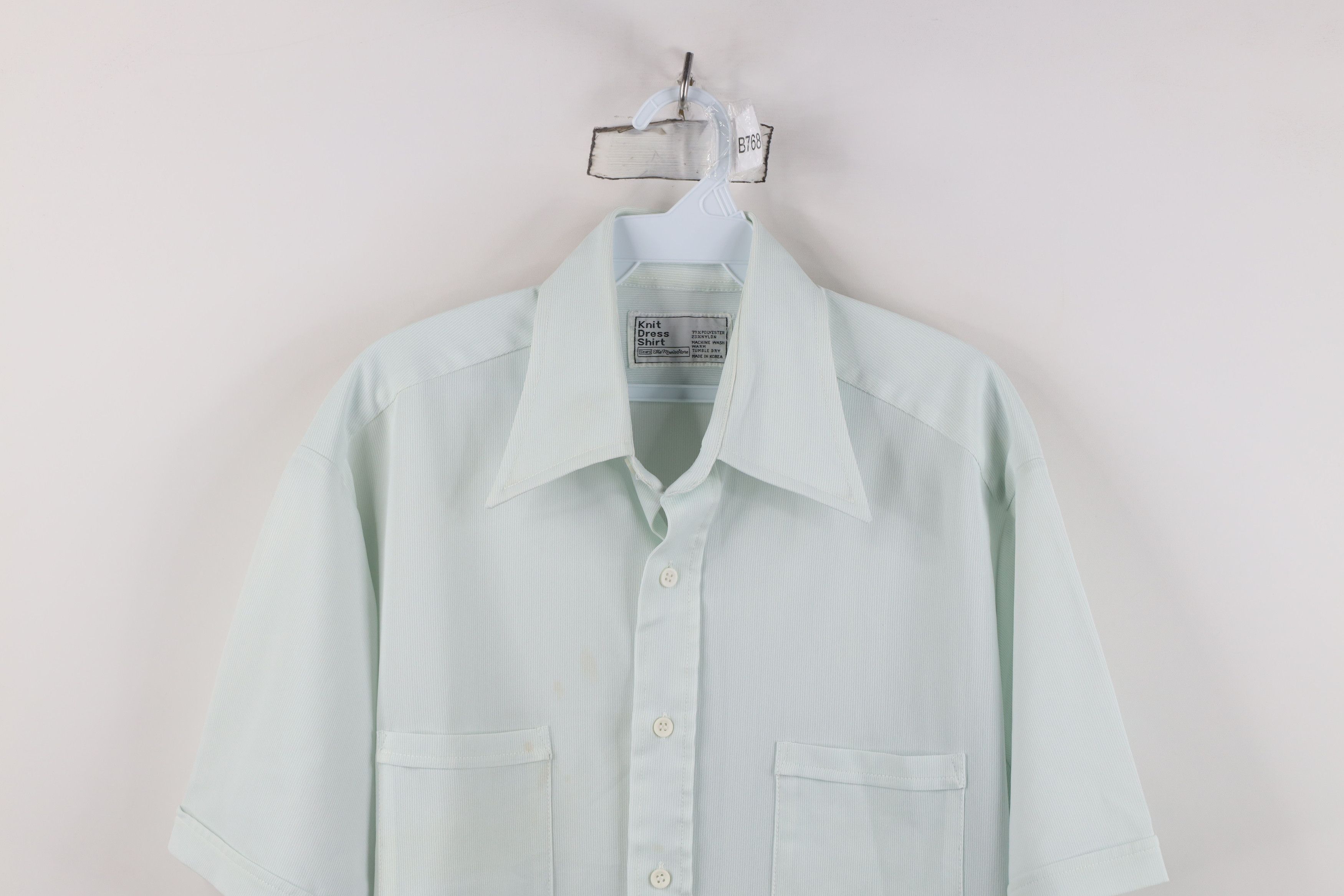 Vintage Vintage 70s Streetwear Ribbed Knit Collared Button Shirt Size US XL / EU 56 / 4 - 2 Thumbnail