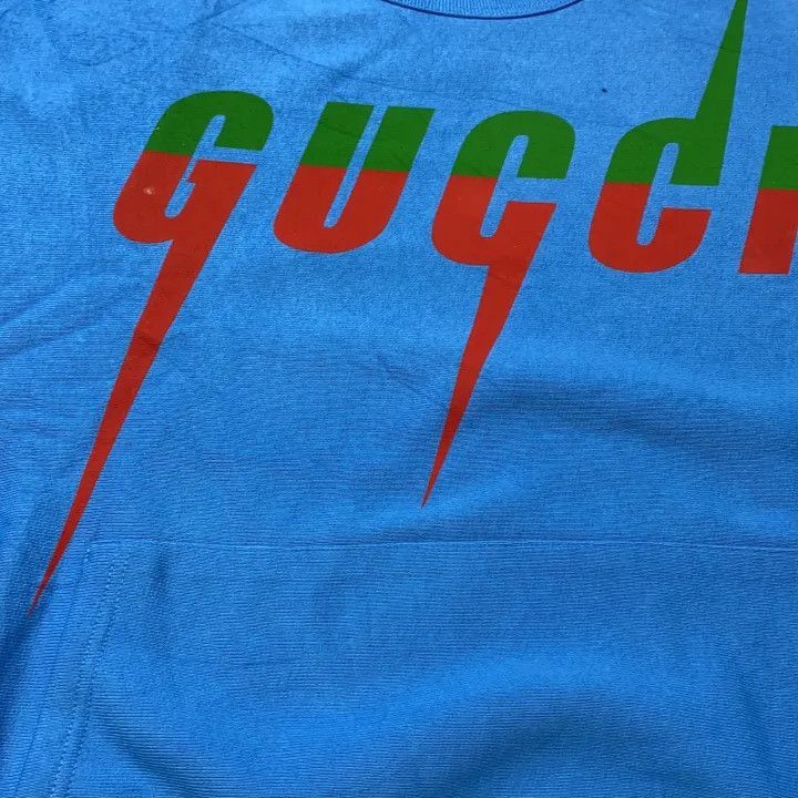 Gucci Gucci Gucci Lightning Logo Print Sweatshirt -2506 Size US M / EU 48-50 / 2 - 9 Thumbnail