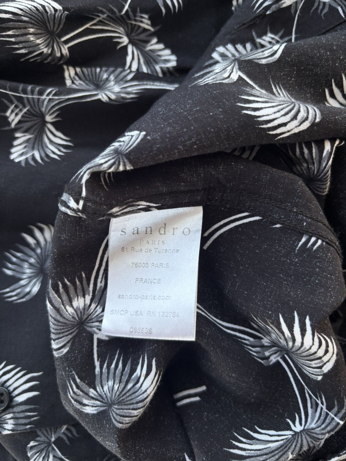 Sandro Sandro Retro Palm Tree Shirt Size US L / EU 52-54 / 3 - 4 Thumbnail