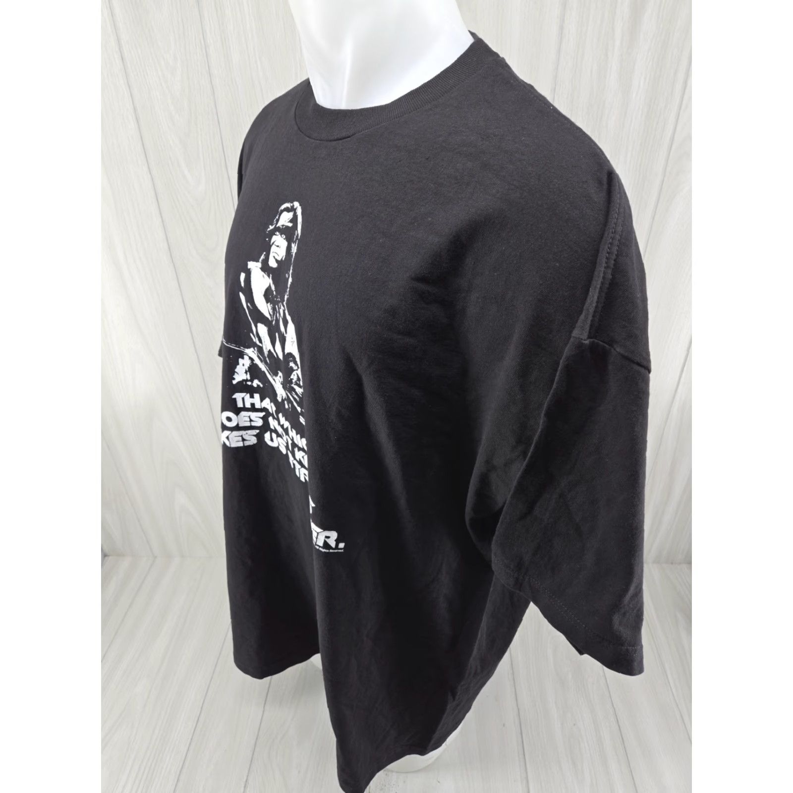 Barbarian Conan Barbarian Does Not Kill Makes Us Stronger Mens Shirt Schwarzenegger 3XL Black Cotton Jersey Logo Graphic Print Crew Neck T-Shirt Adult Mens Size US XXL / EU 58 / 5 - 6 Thumbnail
