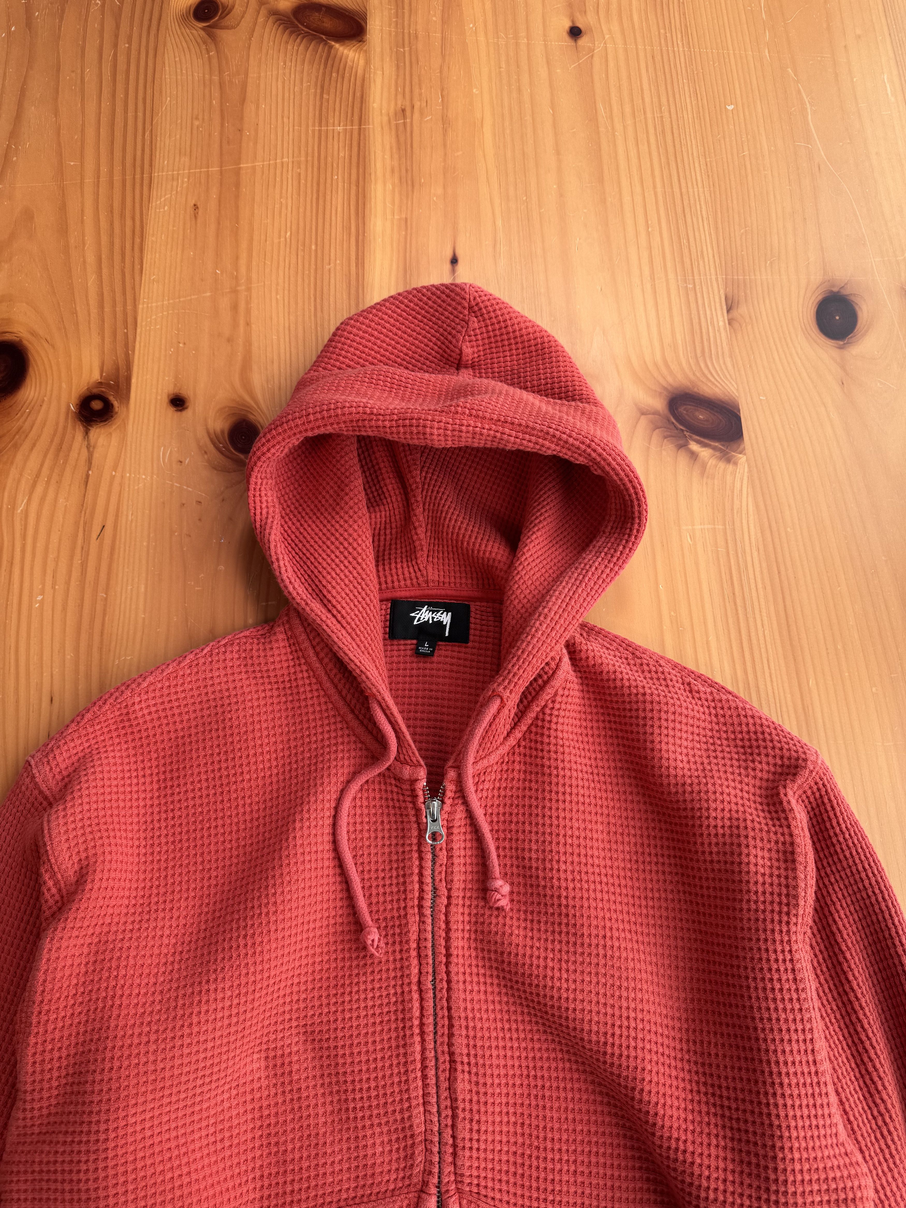 Stussy Stussy Double Layer Waffle Hoodie WORK Size US L / EU 52-54 / 3 - 5 Thumbnail