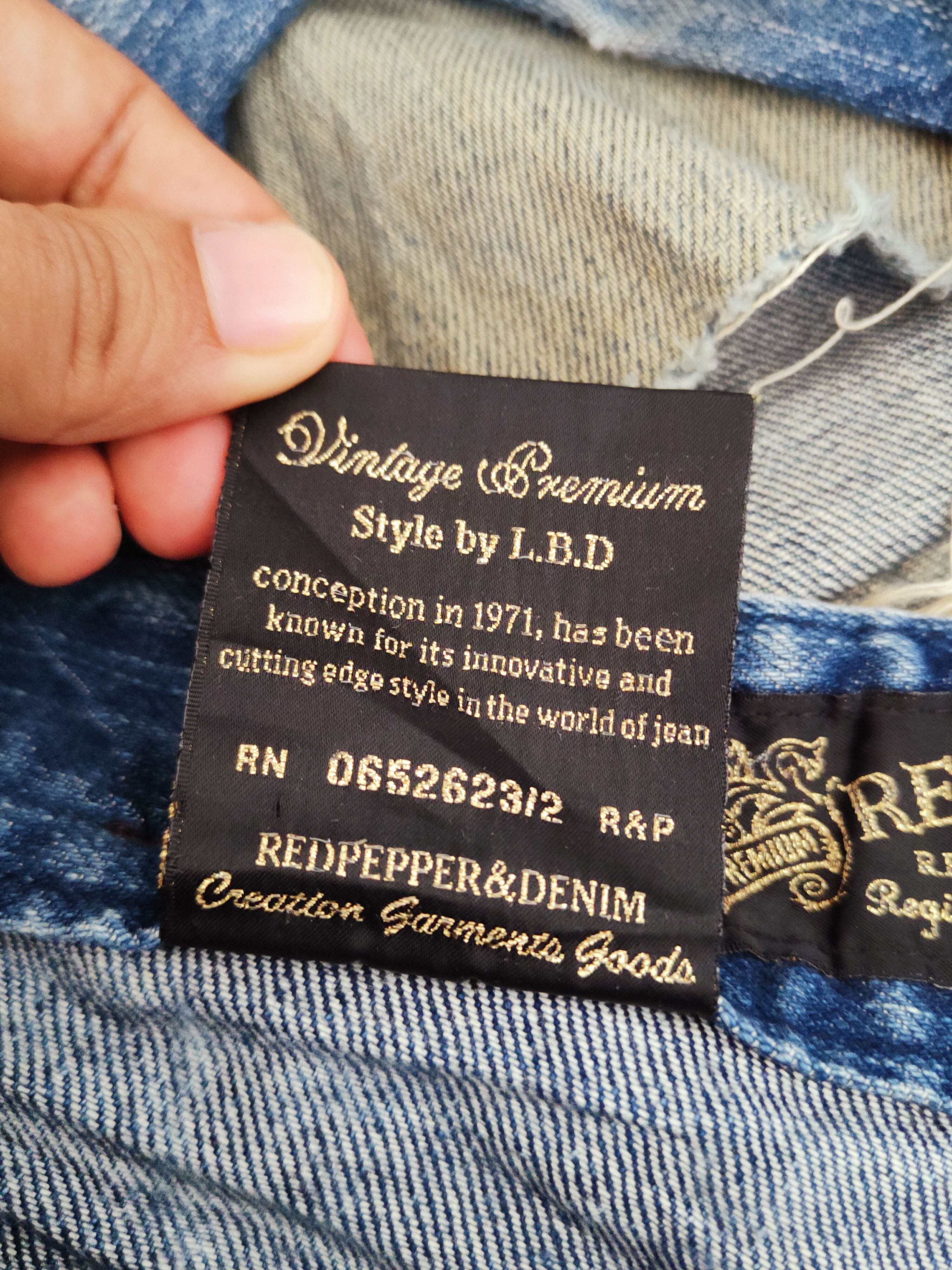 Japanese Brand Redpepper Blue Distressed Ripped Jeans #S2698 Size 31" - 22 Thumbnail