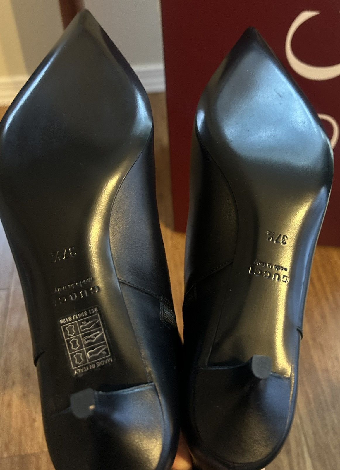 Gucci Gucci Signoria Black Leather Knee-High Boots 4.5cm Size US 7.5 / IT 37.5 - 9 Thumbnail