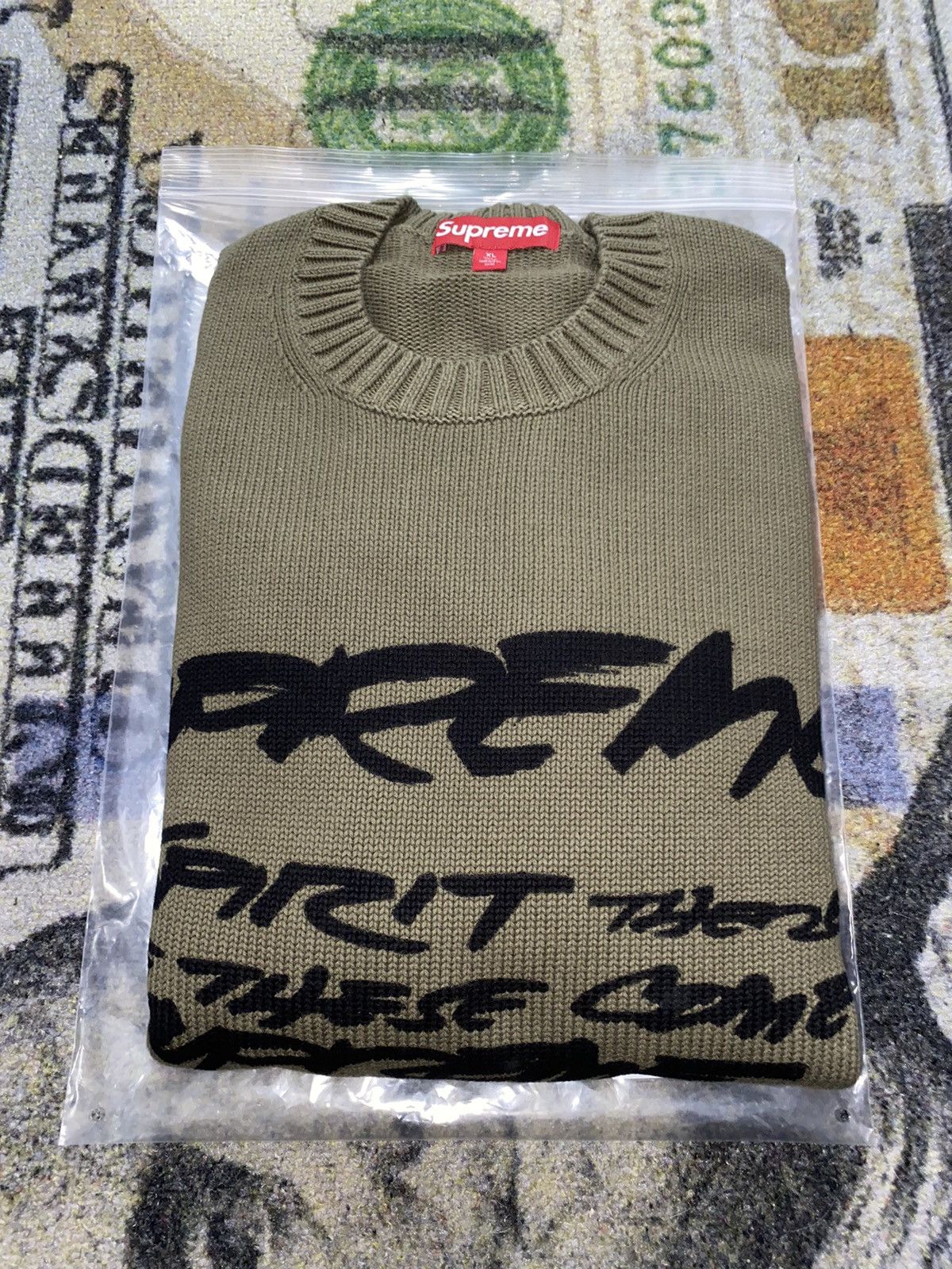 image of Futura Sweater Olive, Men's (Size XL)