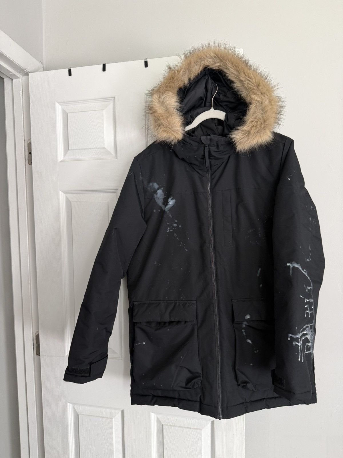 Adidas Adidas Fur + paint splatter jacket/coat Size US L / EU 52-54 / 3 - 5 Thumbnail