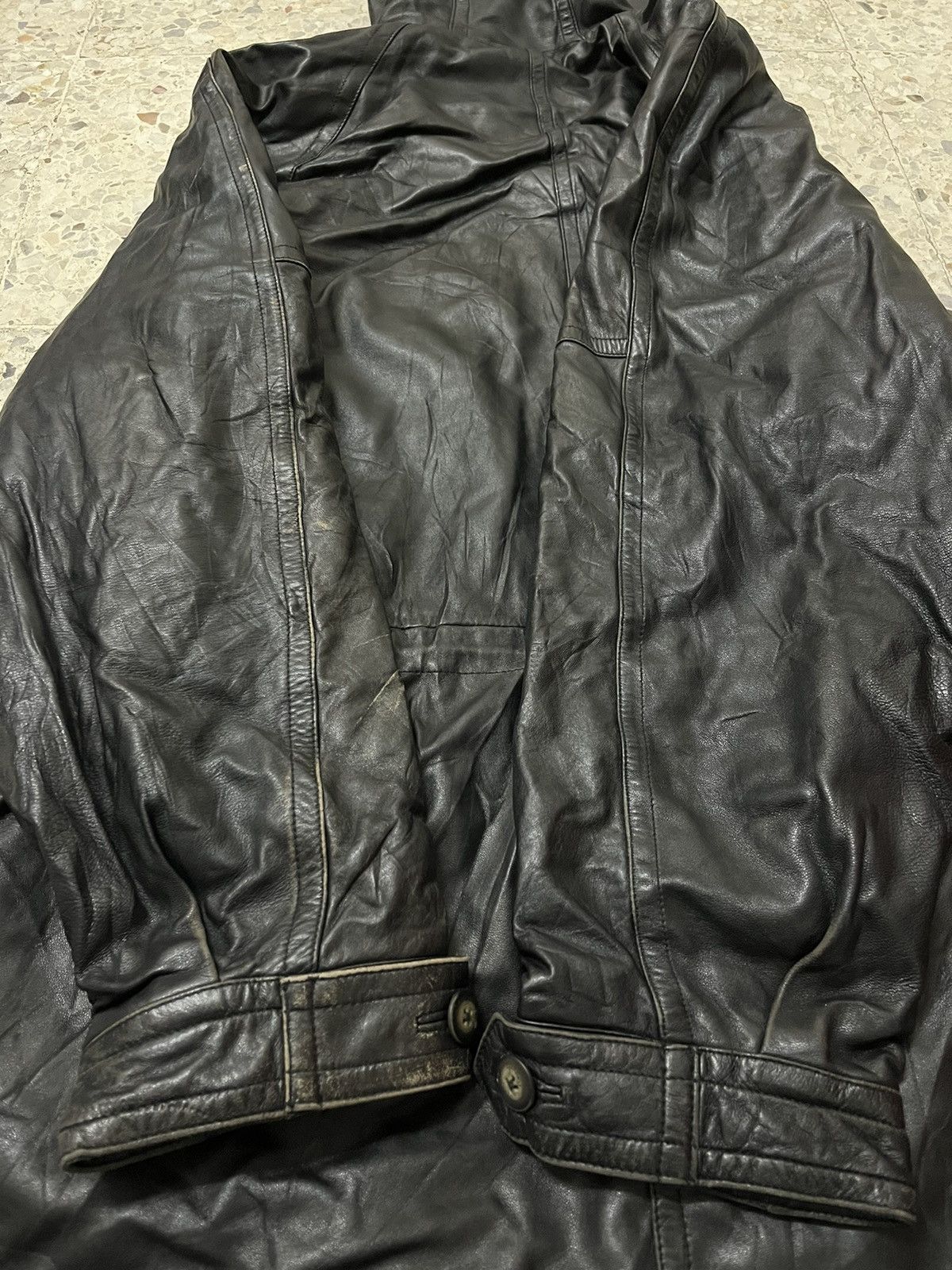Alexander Julian Vintage 90s Alexander Julian Leather, Riri Swiss Zipper Size US L / EU 52-54 / 3 - 5 Thumbnail