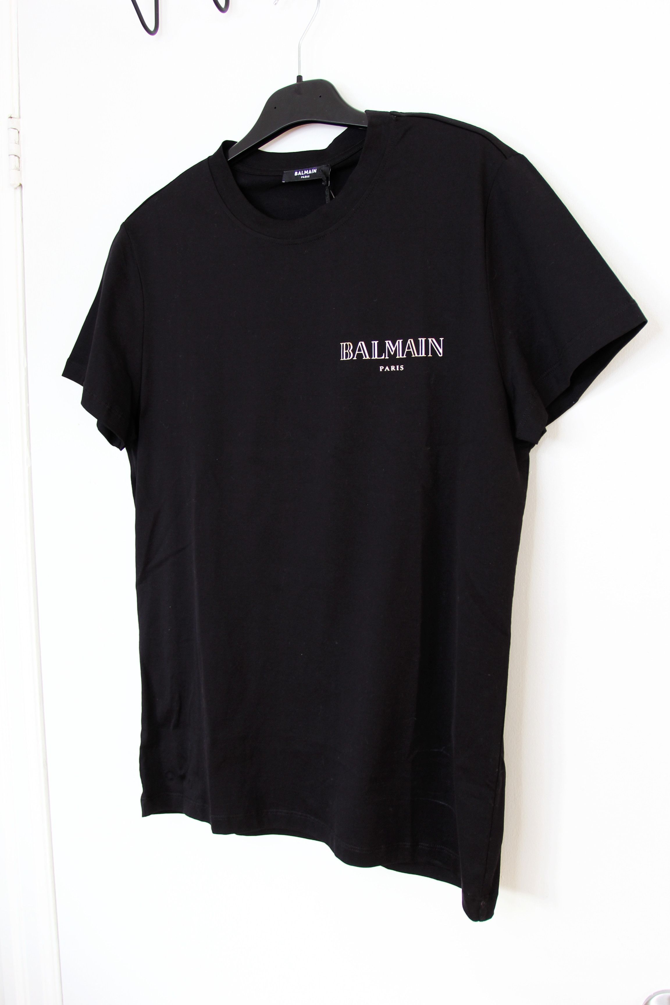 Balmain BNWT AW25 BALMAIN VINTAGE GOLD LOGO BLACK TSHIRT M Size US M / EU 48-50 / 2 - 5 Thumbnail