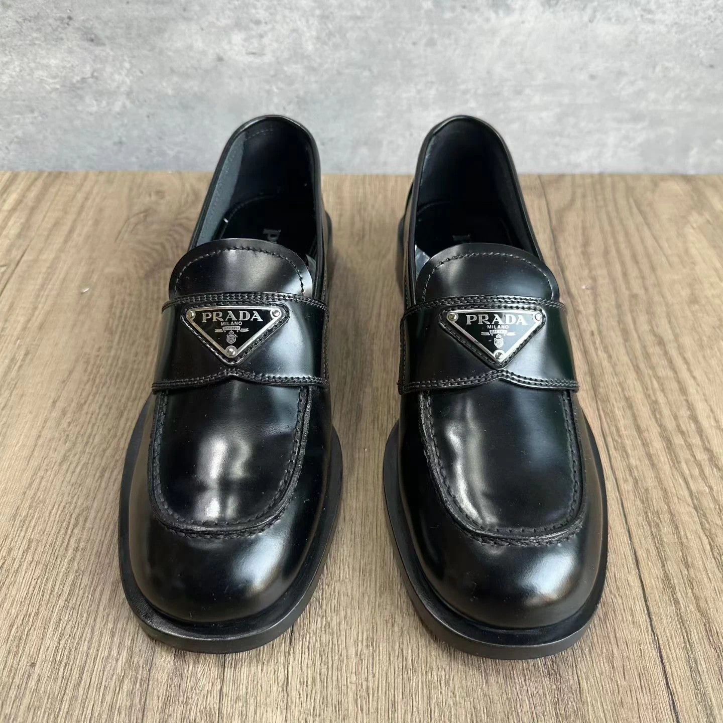 Prada Prada triangle logo loafers Size US 7.5 / IT 37.5 - 1 Thumbnail