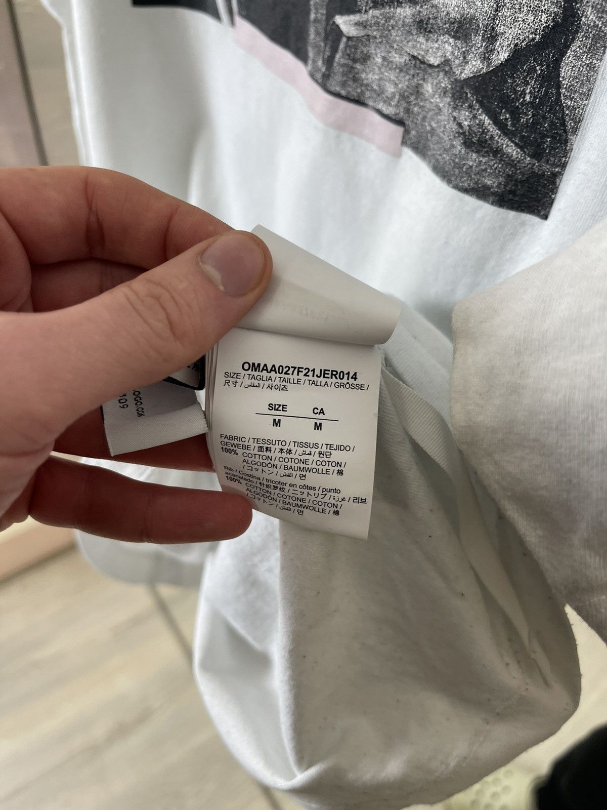 Off-White Off-White Caravaggio Saint Jerome Graphic Slim Tee White Size US M / EU 48-50 / 2 - 8 Thumbnail