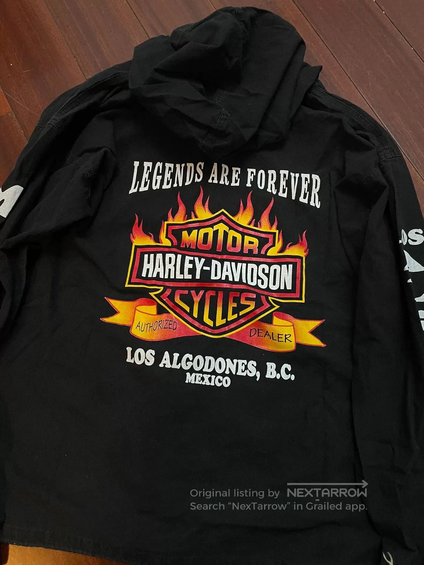 Vintage Vintage Harley Davidson Black Hoodie. Size US XS / EU 42 / 0 - 5 Thumbnail