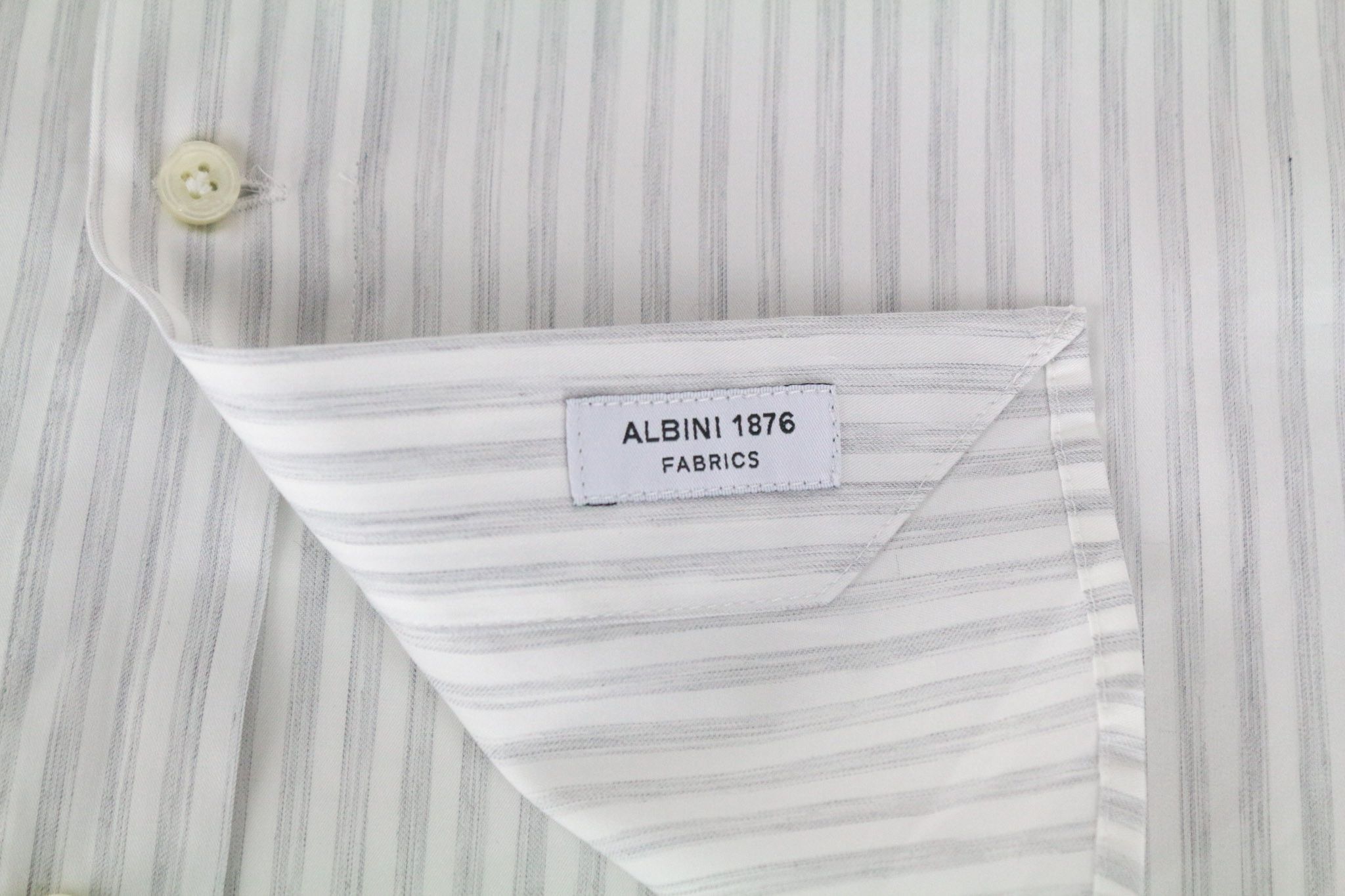 Suitsupply 38/15 Extra Slim Grey Cotton Blend Striped 72839 Size 38R - 6 Thumbnail