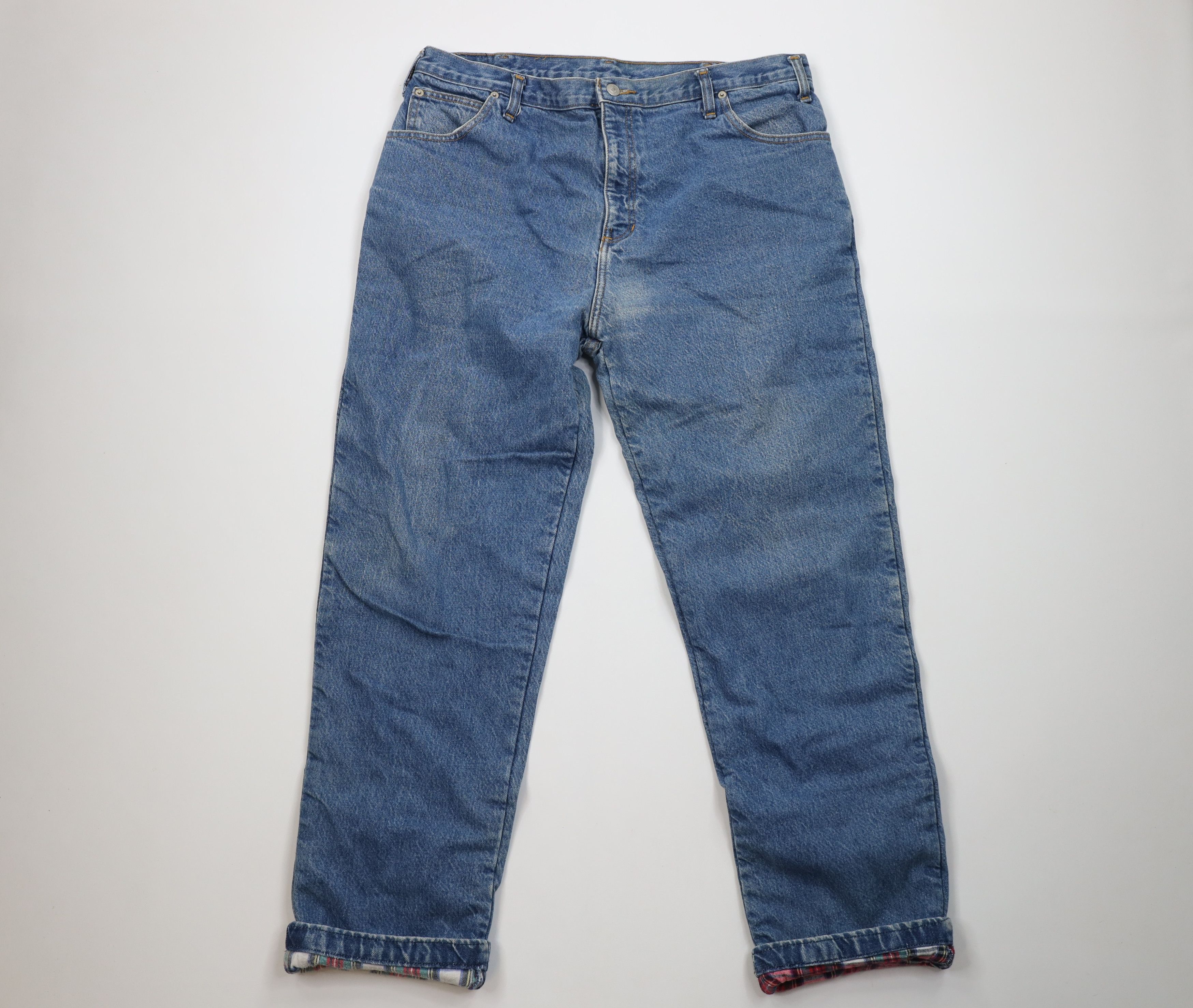 Vintage Vintage 90s Streetwear Wide Leg Denim Jeans Blue Cotton Size US 38 / EU 54 - 1 Thumbnail