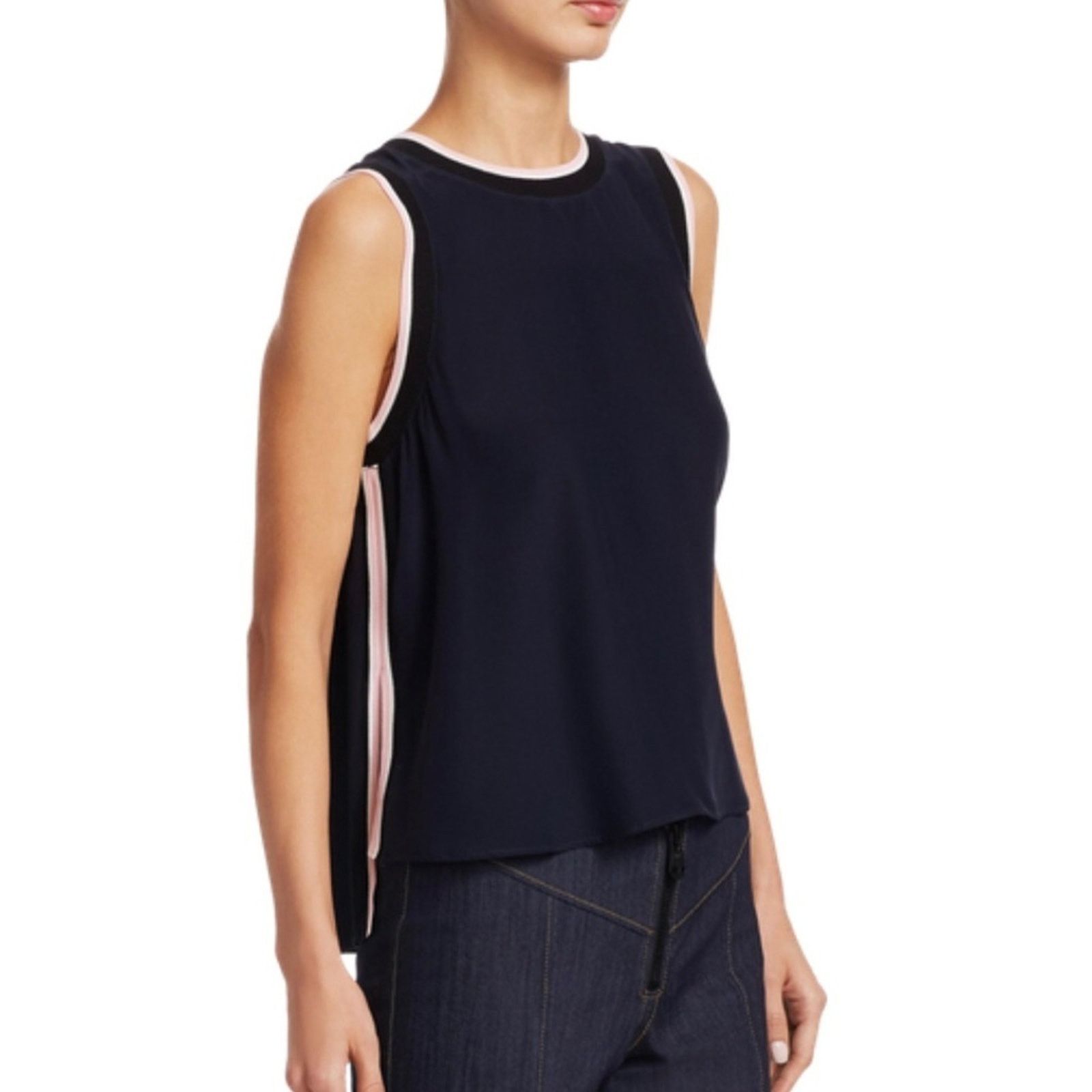 Cinq a Sept New with tags Cinq A Sept Women’s Nicola Striped-Trim Tank Size XS / US 0-2 / IT 36-38 - 1 Thumbnail