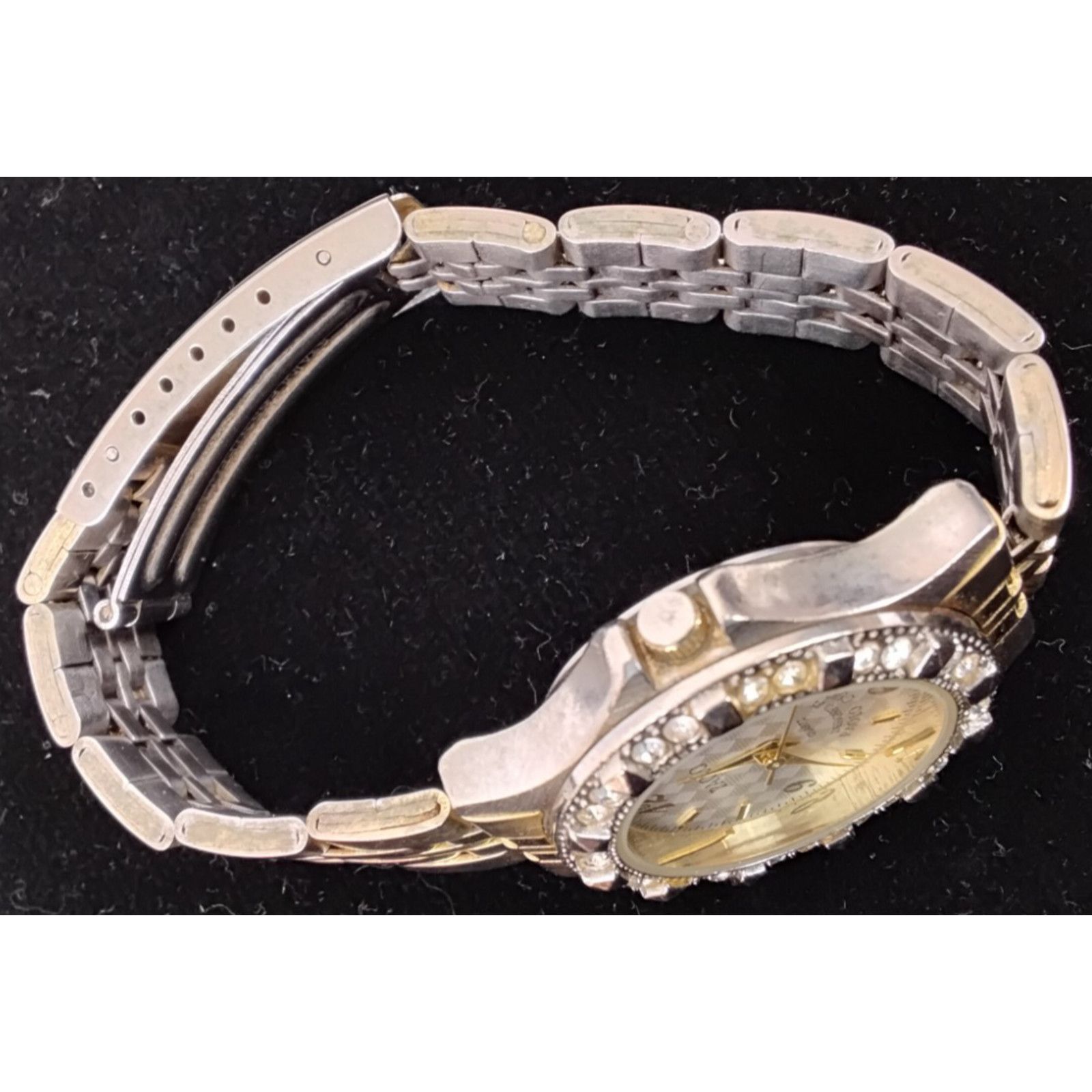 Paolo Gucci Paolo Gucci Ladies Watch 2-Tone Rhinestone New Battery Size ONE SIZE - 8 Thumbnail