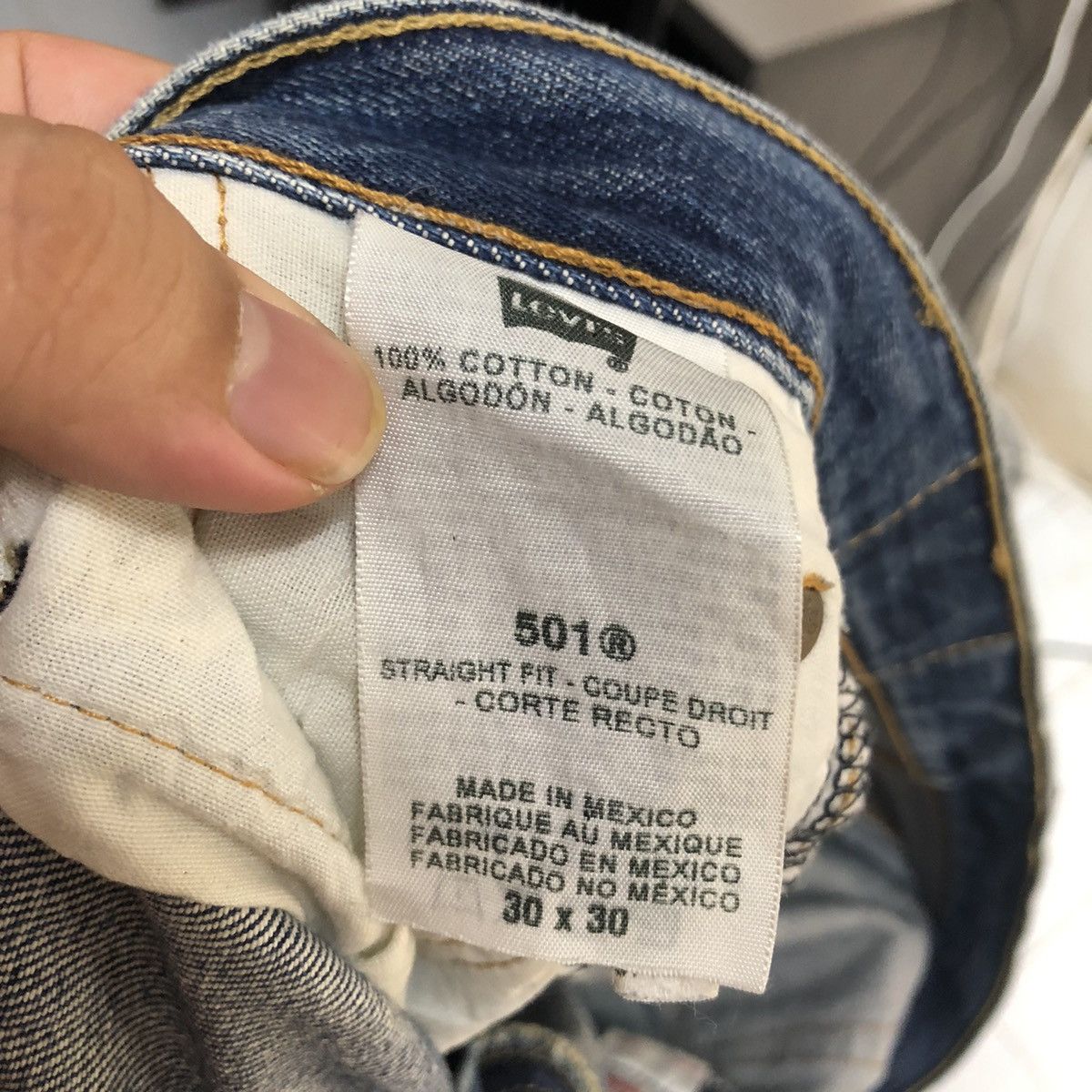 Levi's 501 Levis Blue Distressed ripped Denim Pants #A1443 Size US 30 / EU 46 - 23 Thumbnail