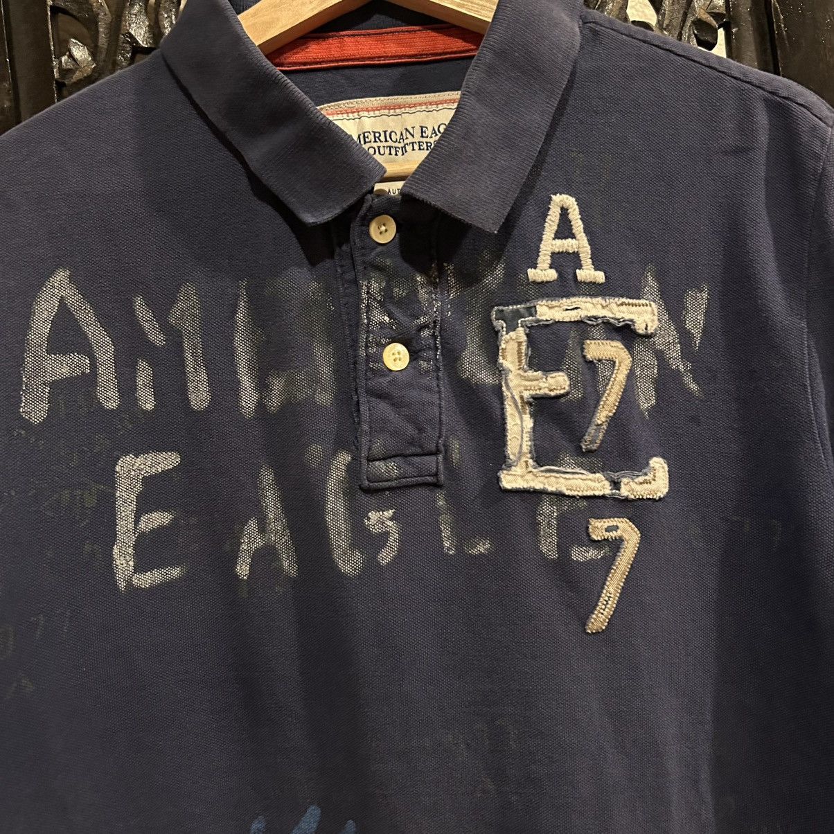 Vintage Y2K American Eagle Polo Size US L / EU 52-54 / 3 - 3 Thumbnail
