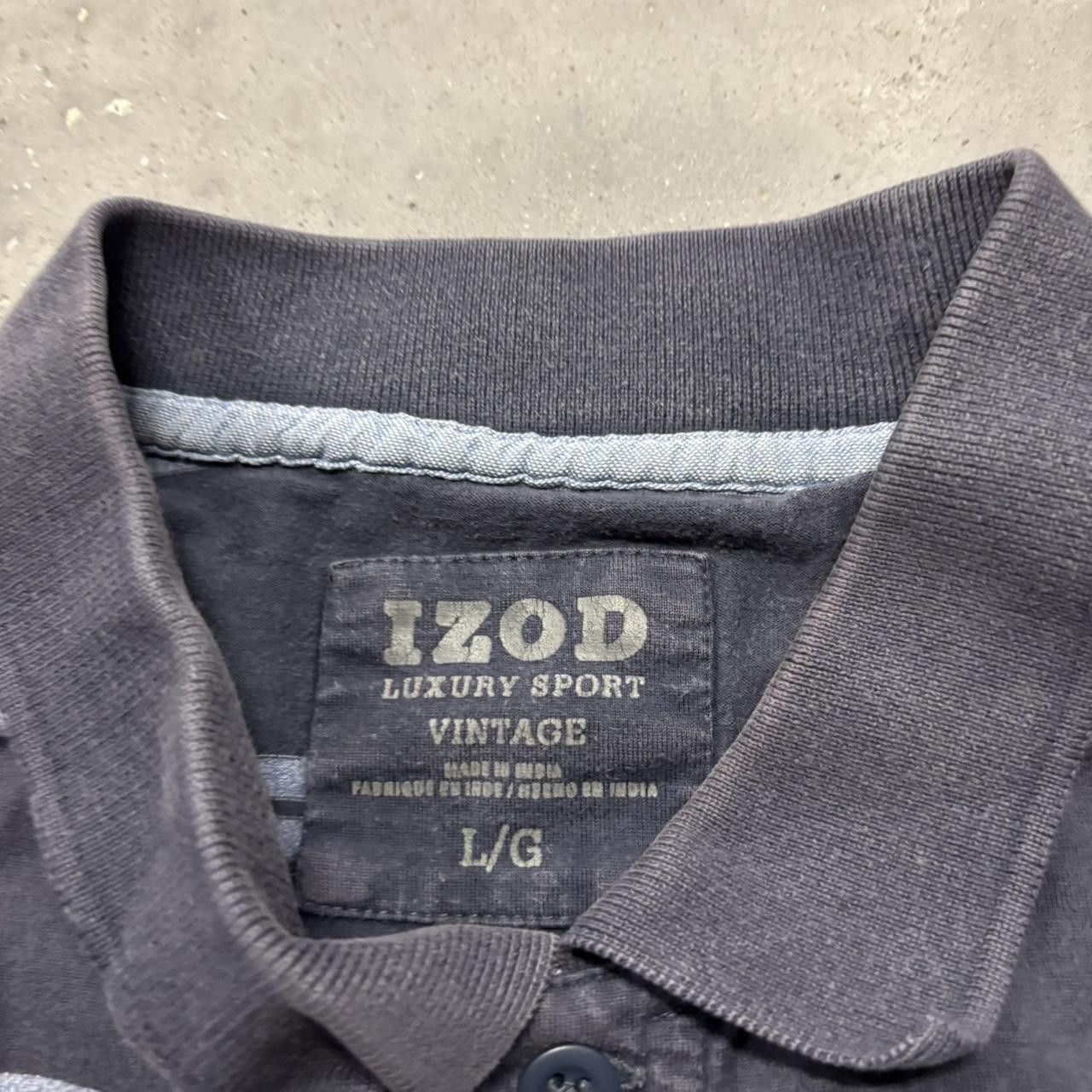 Japanese Brand × Vintage Crazy Vintage Y2K/2000s Faded Navy Blue Striped Streetwear Essential Polo Shirt! Size US L / EU 52-54 / 3 - 3 Thumbnail